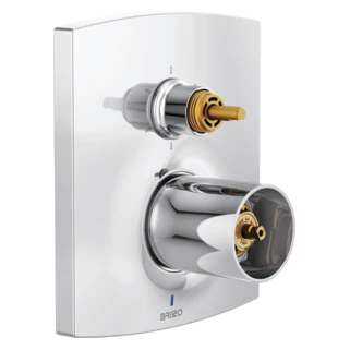 Brizo Kintsu: Pressure Balance Valve Trim with Integrated 6-Function Diverter Trim - Less Handles - Image 5