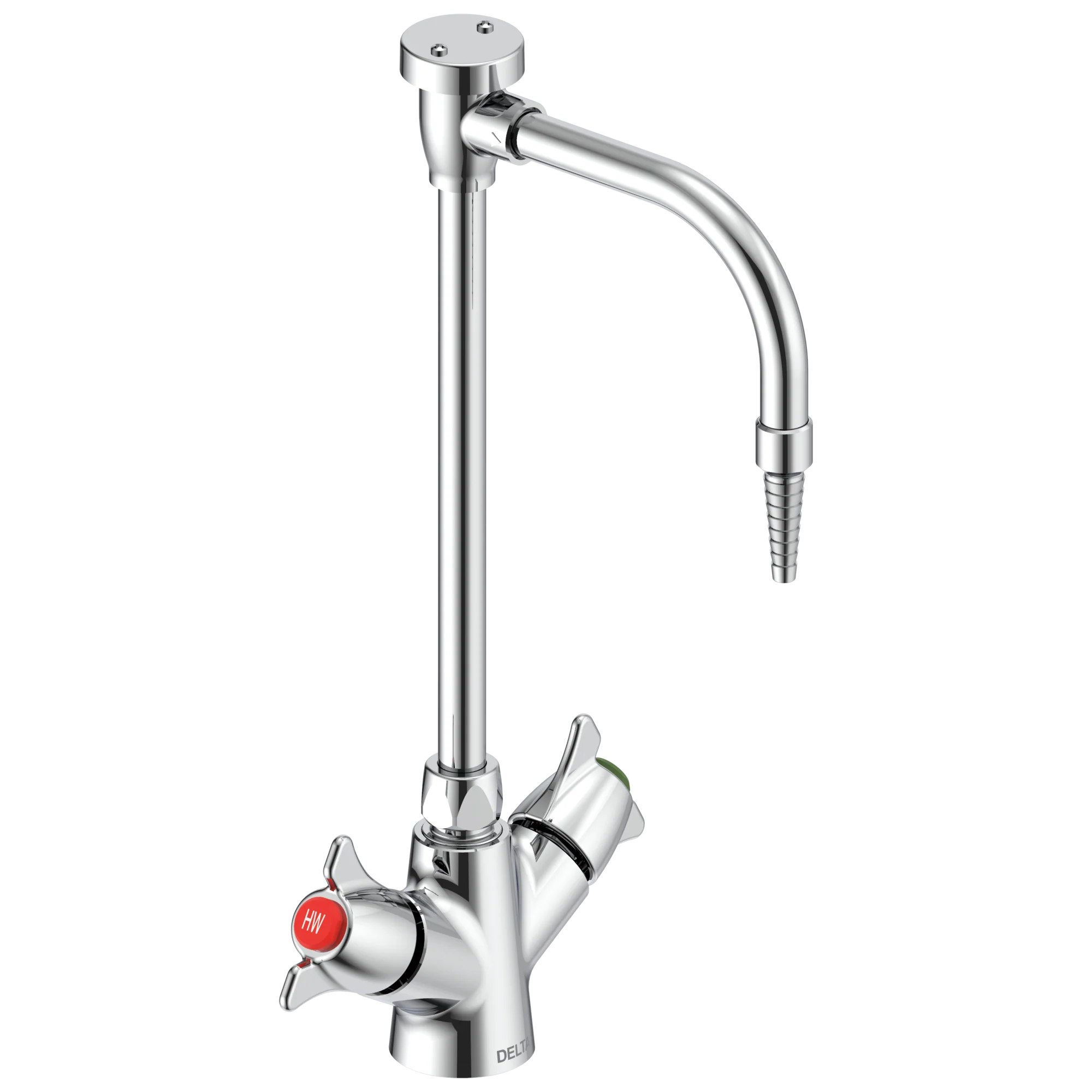 Delta Commercial W67 Series Mixing Faucet:W6760 Two Handle Deck Mount Single Shank Laboratory Mixing Faucet - Image 2