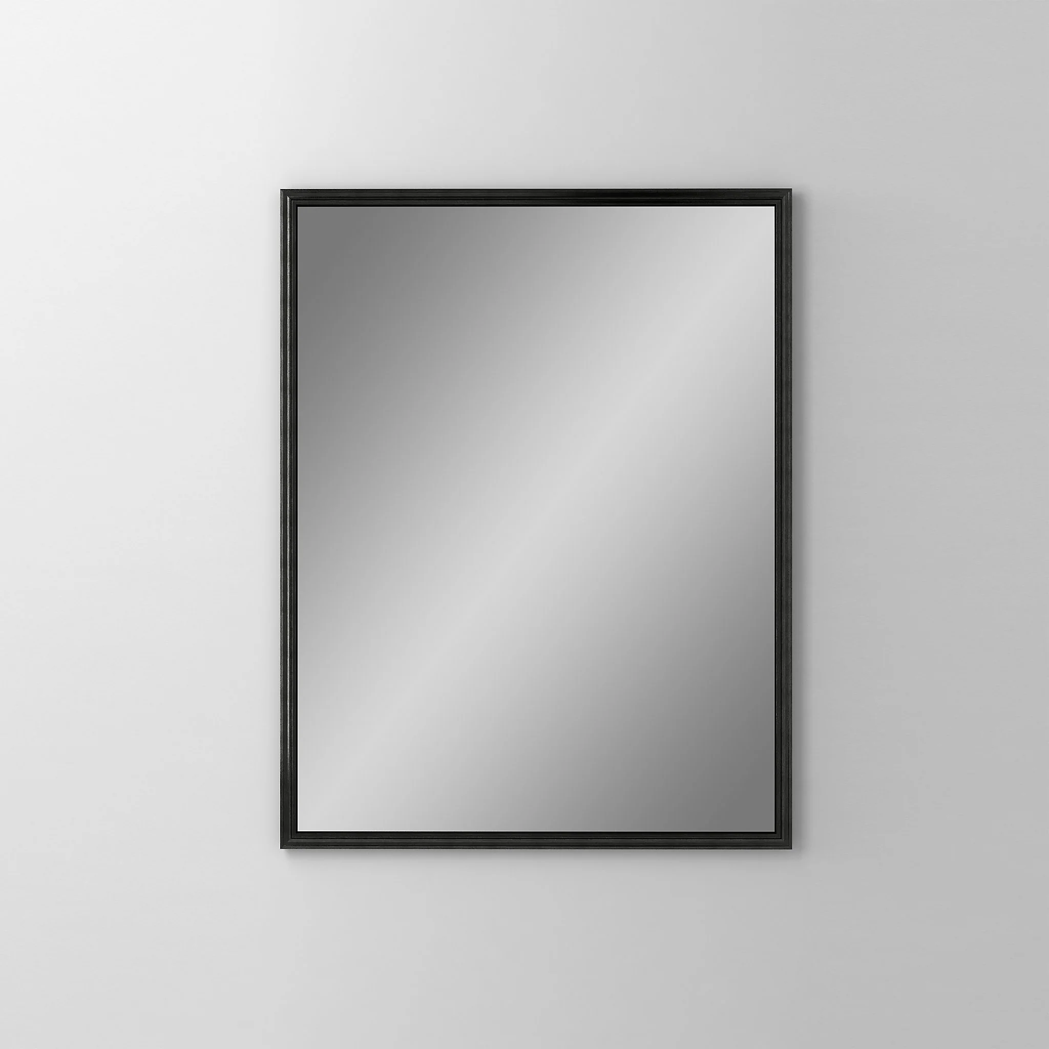 robern DC2430D6RMG74 Main Line Cabinet, 24" x 30" x 6", Rosemont Frame, Brushed Black, Reversible Hinge, Non-Electric