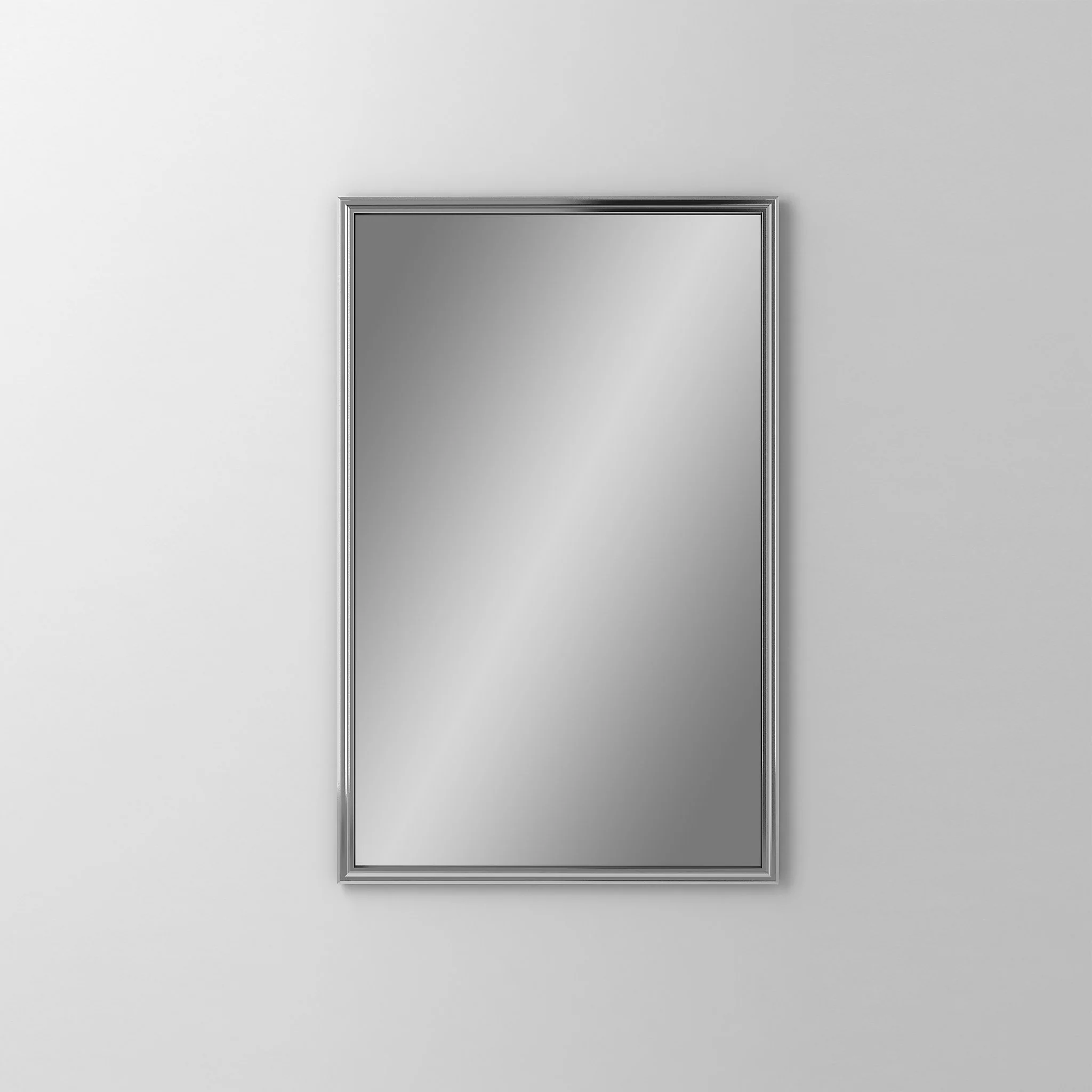 robern DC2440D4RMGLE76 Main Line Cabinet, 24" x 40" x 4", Rosemont Frame, Chrome, Left Hinge, Electric