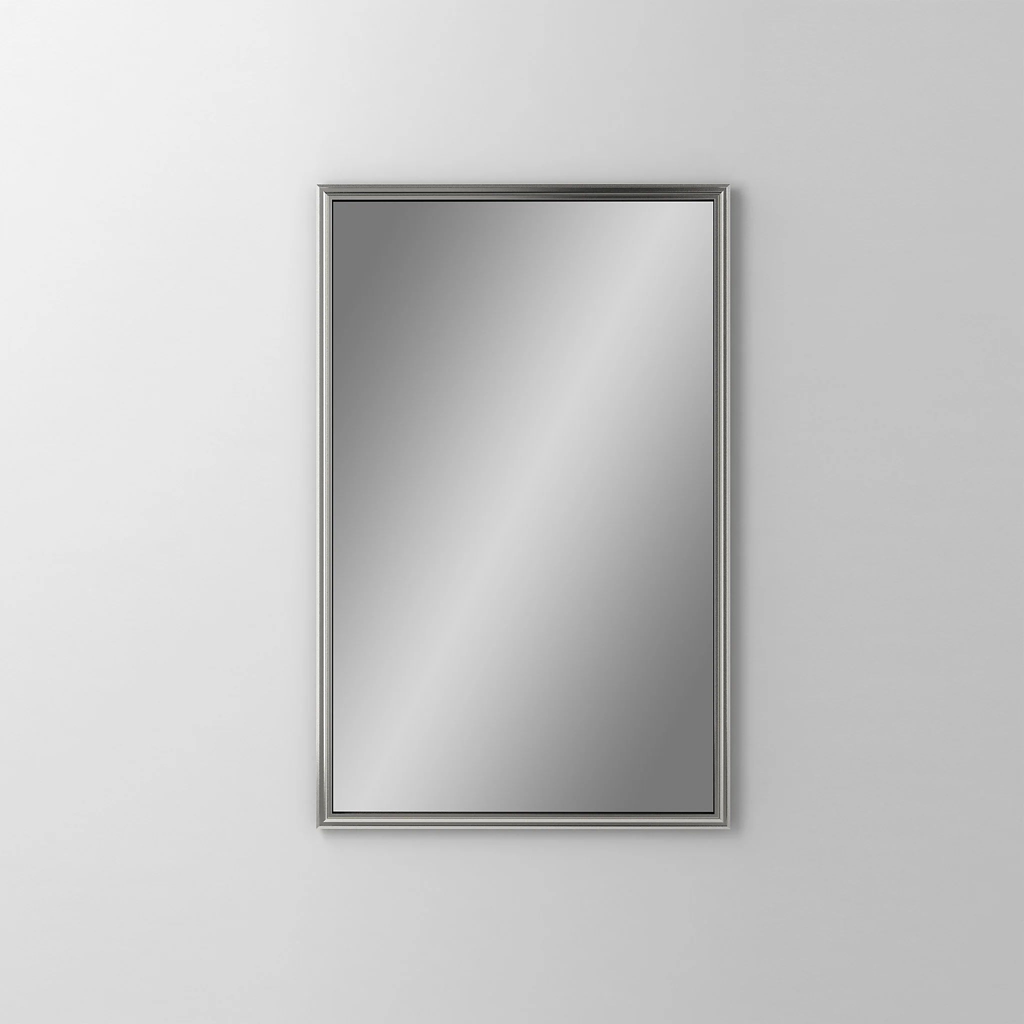 robern DC2440D6RMGLE70 Main Line Cabinet, 24" x 40" x 6", Rosemont Frame, Satin Nickel, Left Hinge, Electric