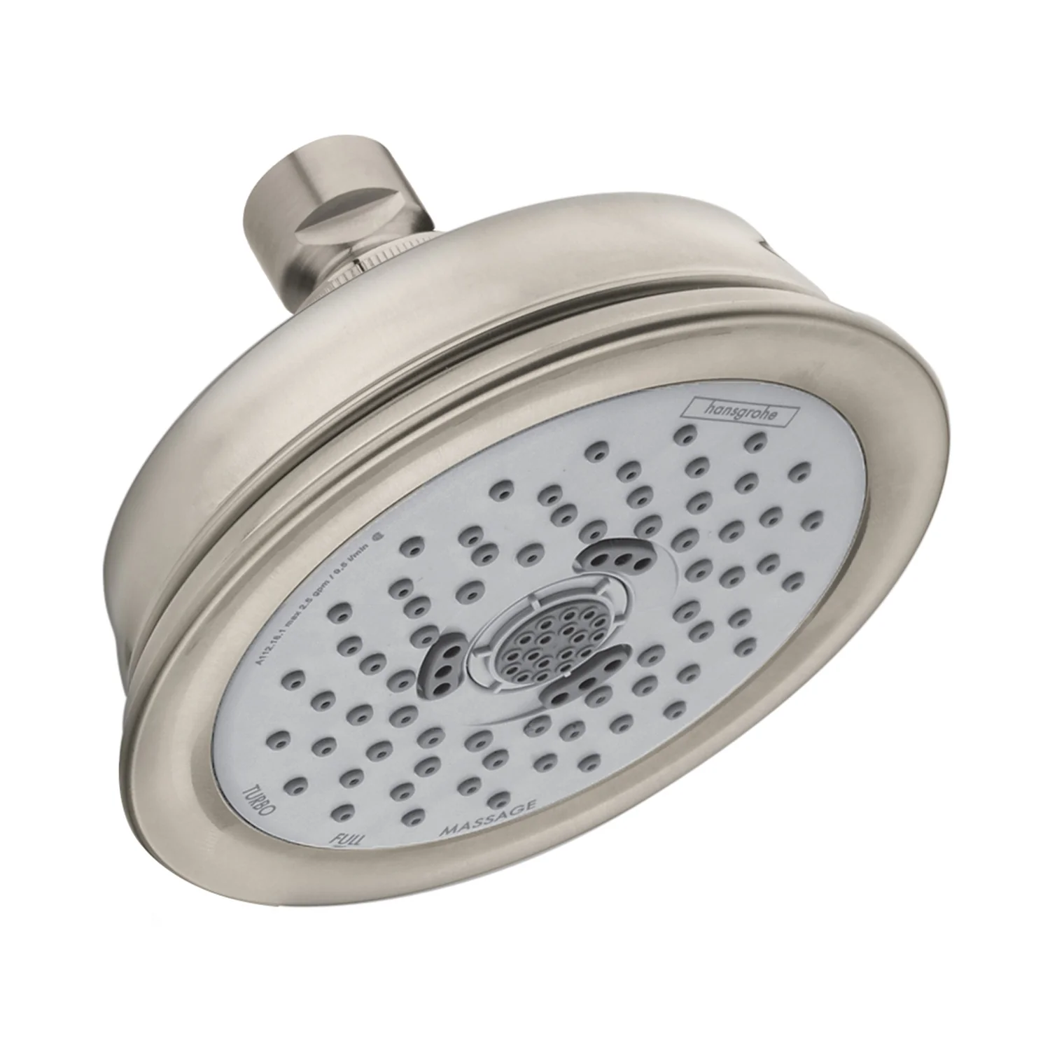 hansgrohe Croma 100 Classic Showerhead 3-Jet, 2.5 GPM - Image 2