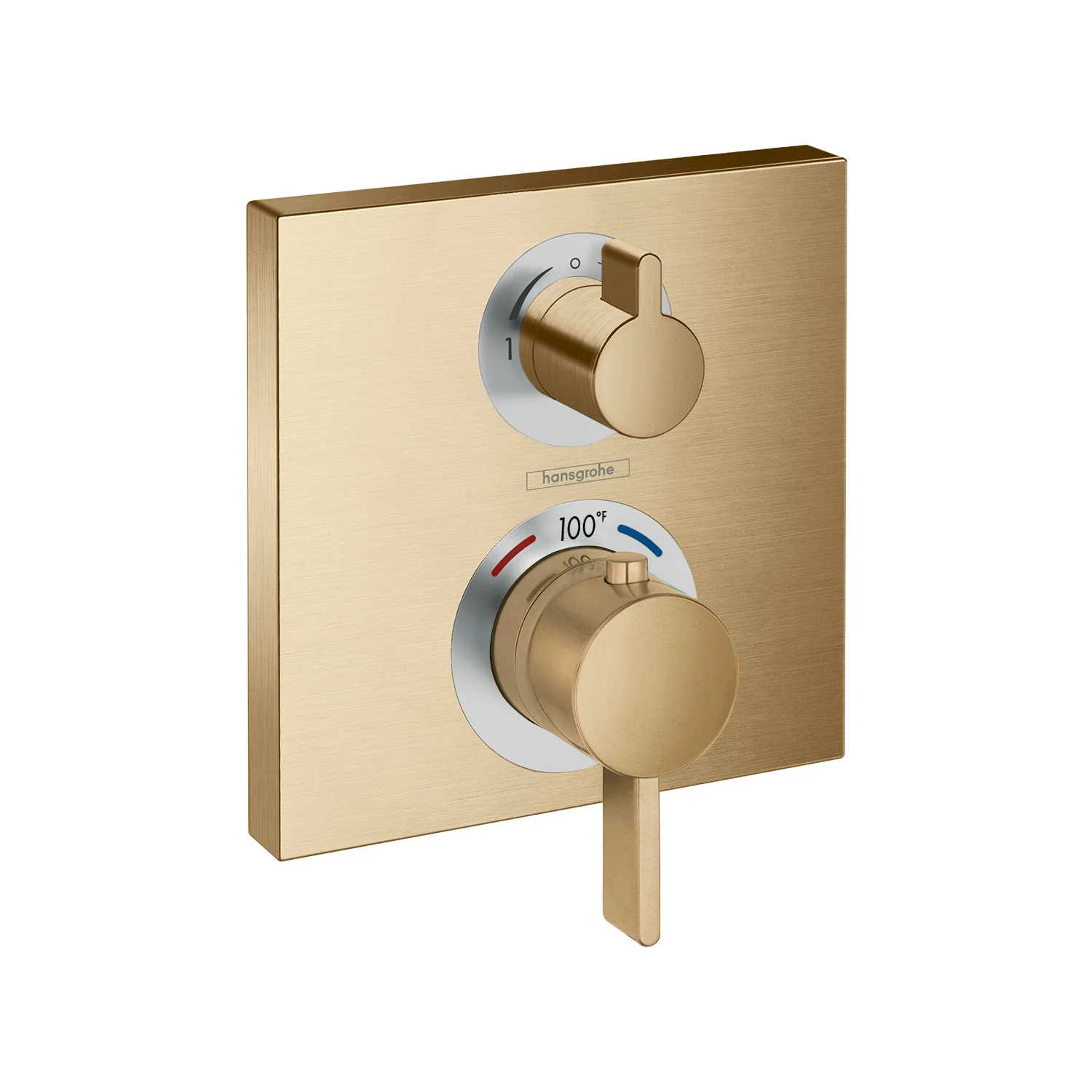 hansgrohe Ecostat Square Thermostatic Trim with Volume Control - Image 2