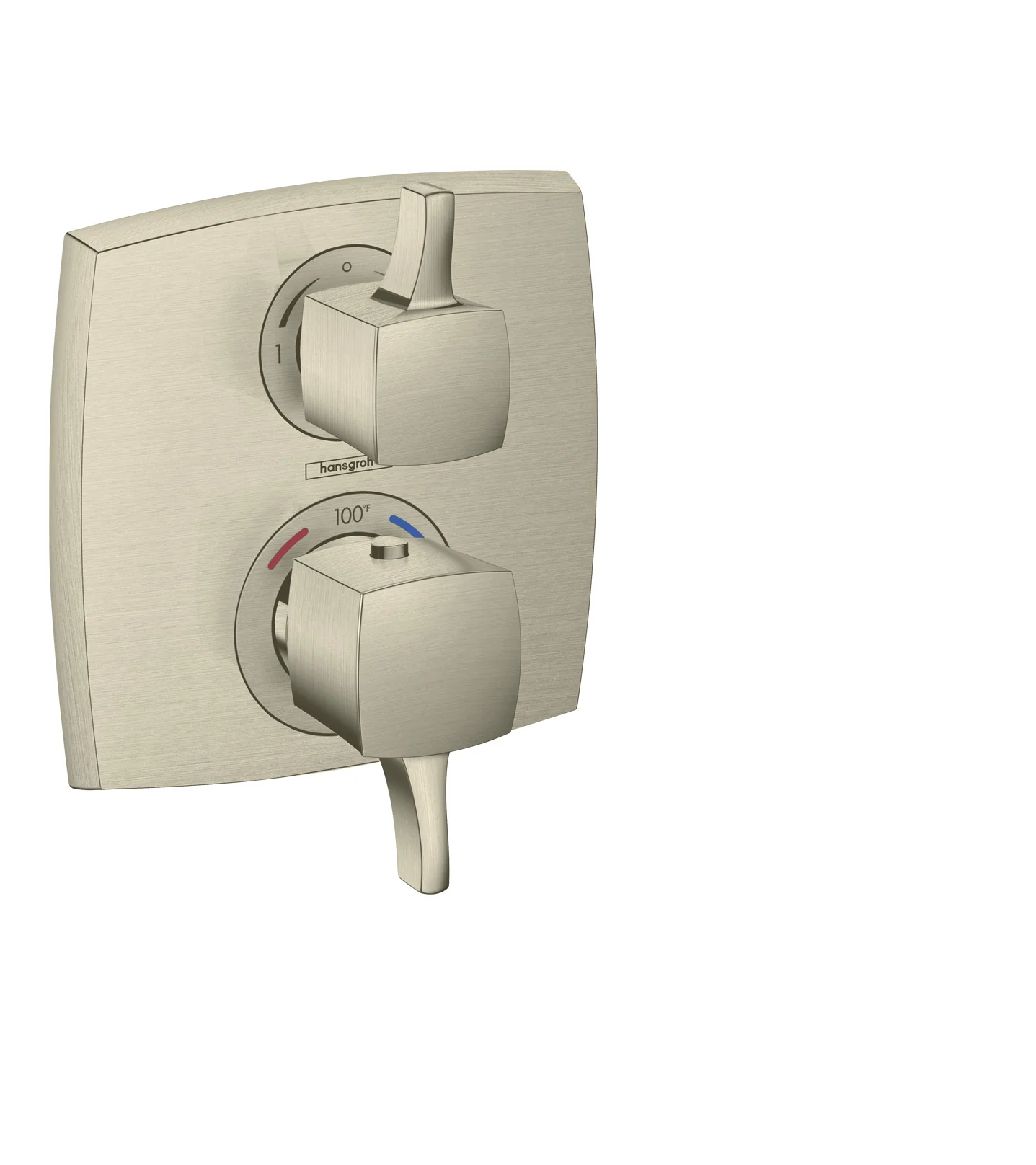 hansgrohe Ecostat Classic Thermostatic Trim with Volume Control and Diverter, Square - Image 4