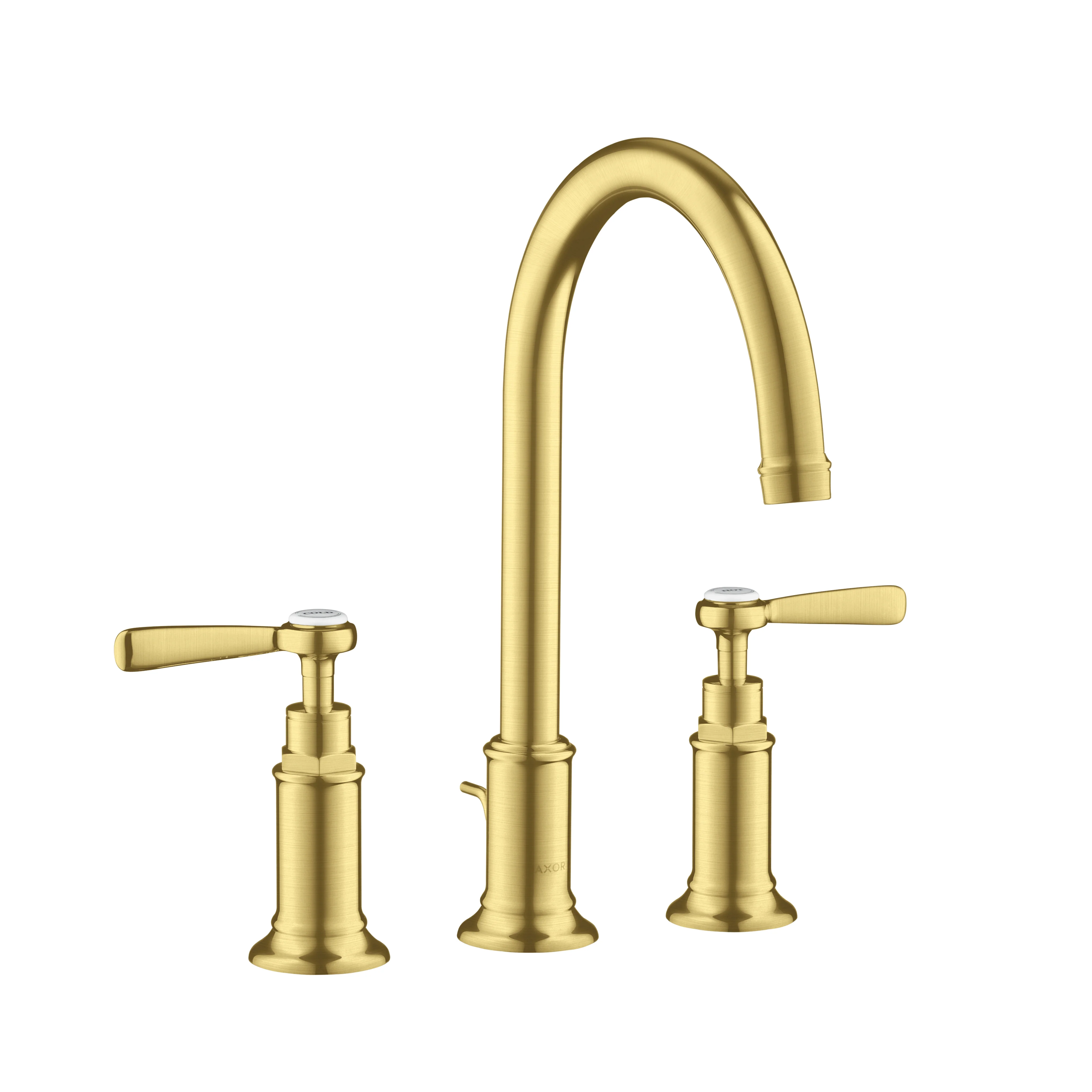 AXOR Montreux Widespread Faucet 180 with Lever Handles and Pop-Up Drain, 1.2 GPM - Image 2