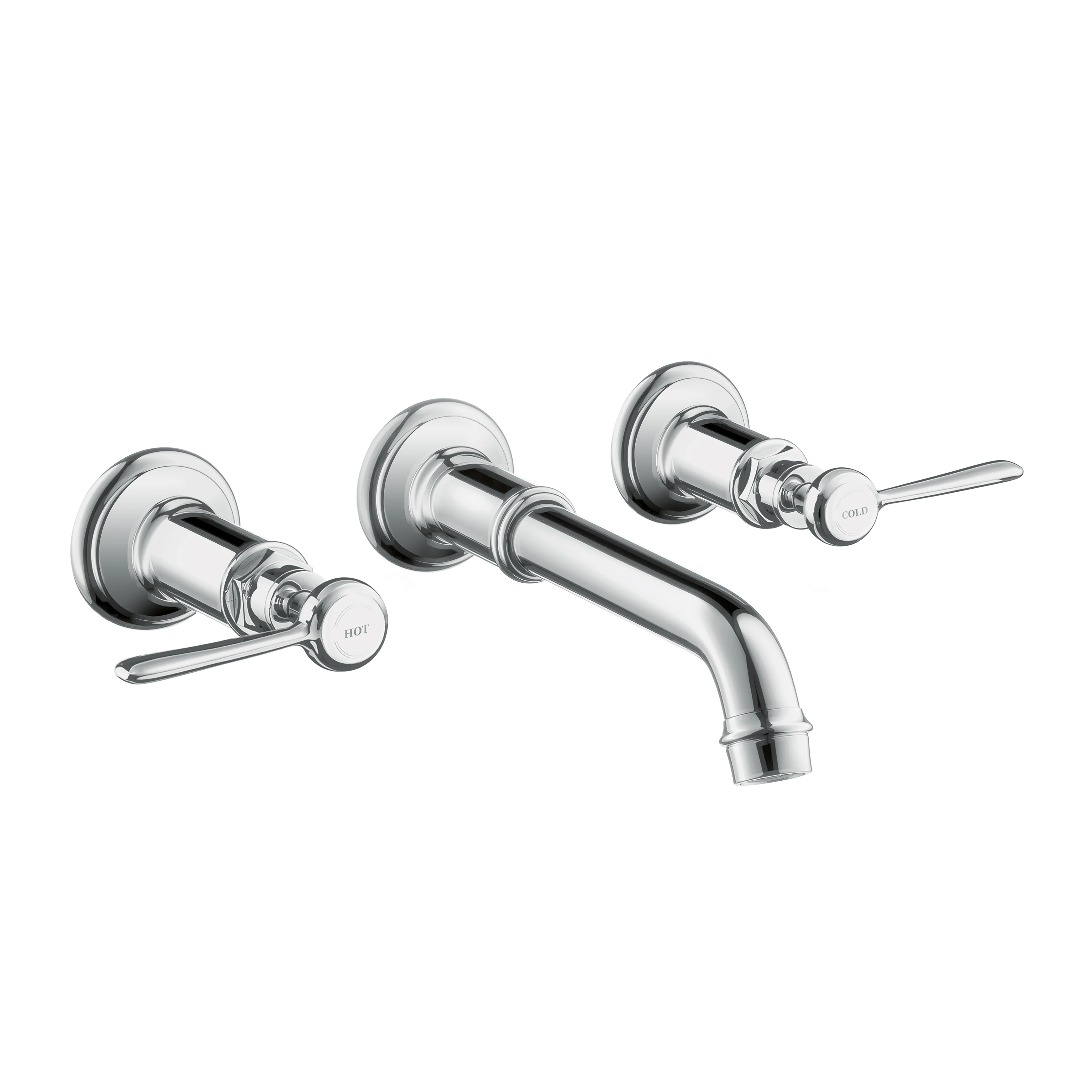 AXOR Montreux Wall-Mounted Widespread Faucet Trim with Lever Handles, 1.2 GPM
