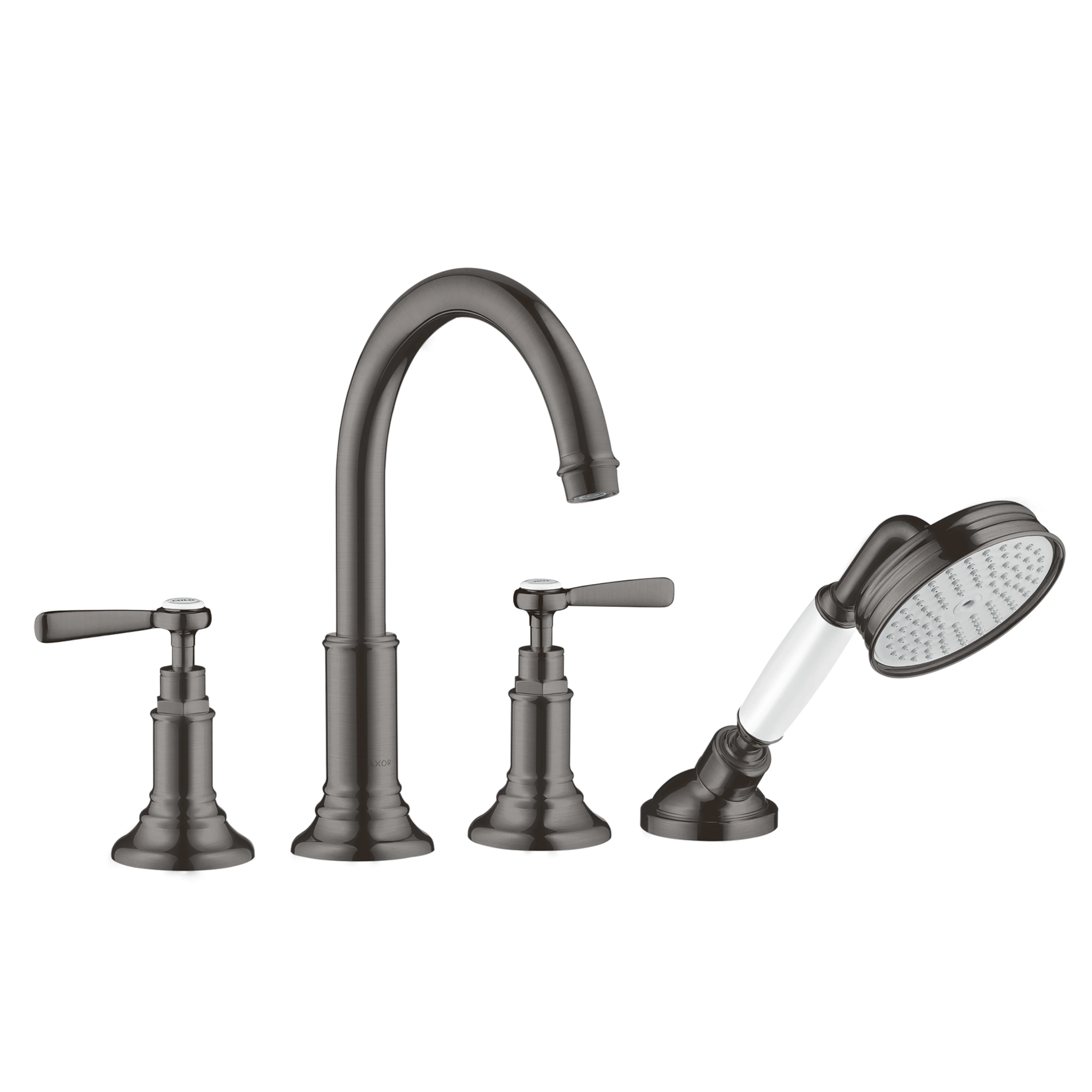 AXOR Montreux 4-Hole Roman Tub Set Trim with Lever Handles and 1.8 GPM Handshower - Image 3