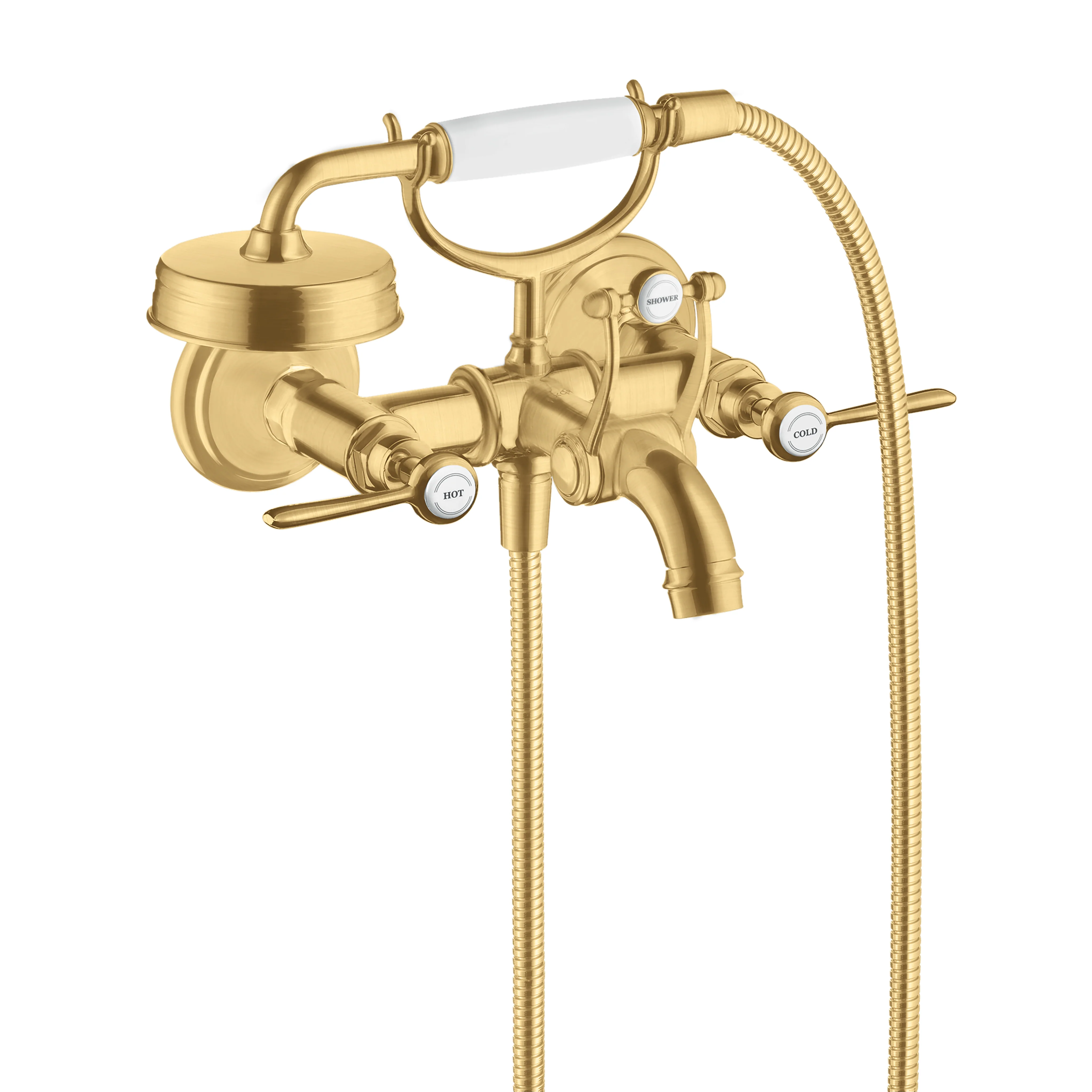 AXOR Montreux 2-Handle Wall-Mounted Tub Filler with Lever Handles and 1.8 GPM Handshower - Image 2