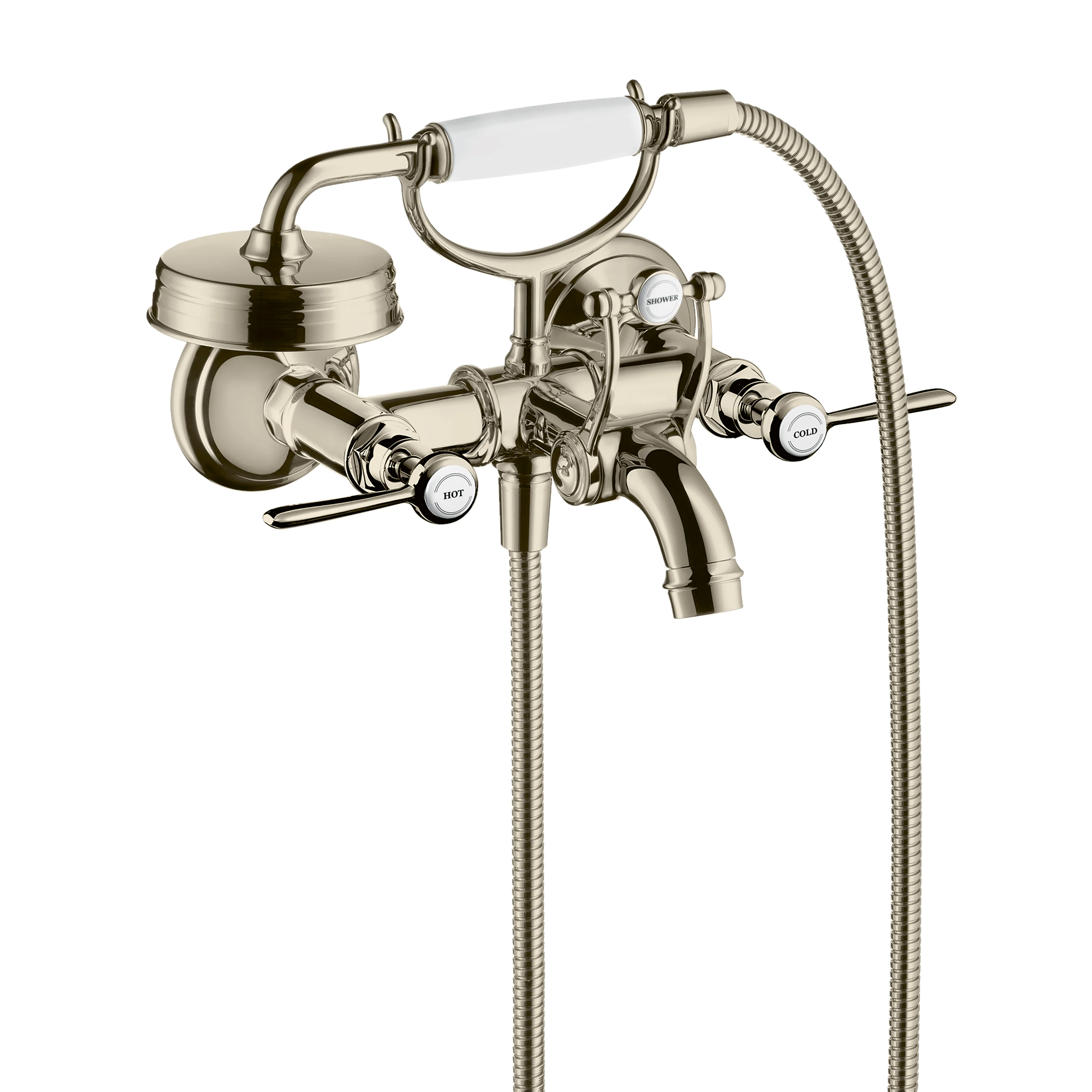 AXOR Montreux 2-Handle Wall-Mounted Tub Filler with Lever Handles and 1.8 GPM Handshower - Image 5