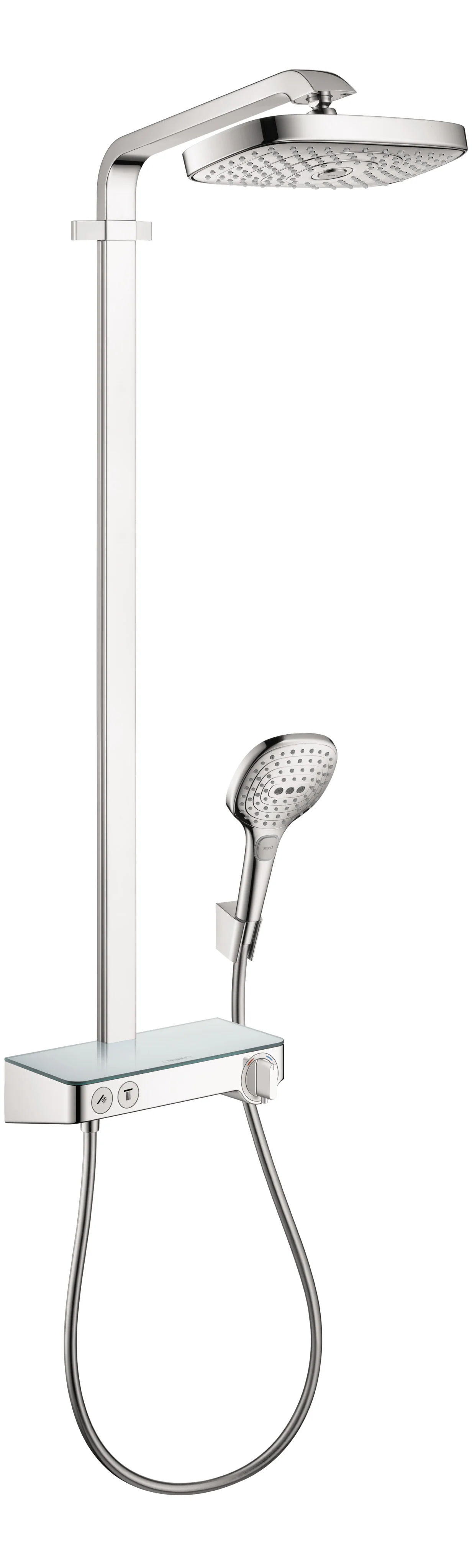 hansgrohe Raindance Select E Showerpipe 300 with Select Shower Controls, 2.0 GPM