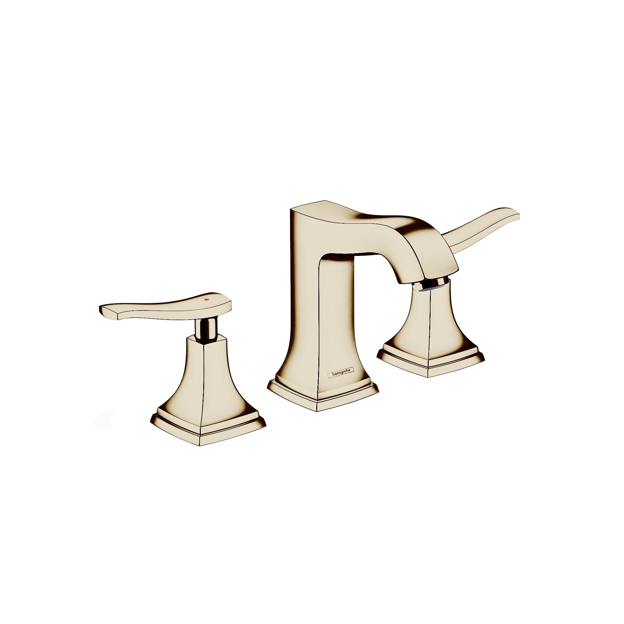 hansgrohe Metropol Classic Widespread Faucet 110 with Lever Handles and Pop-Up Drain, 1.2 GPM - Image 5