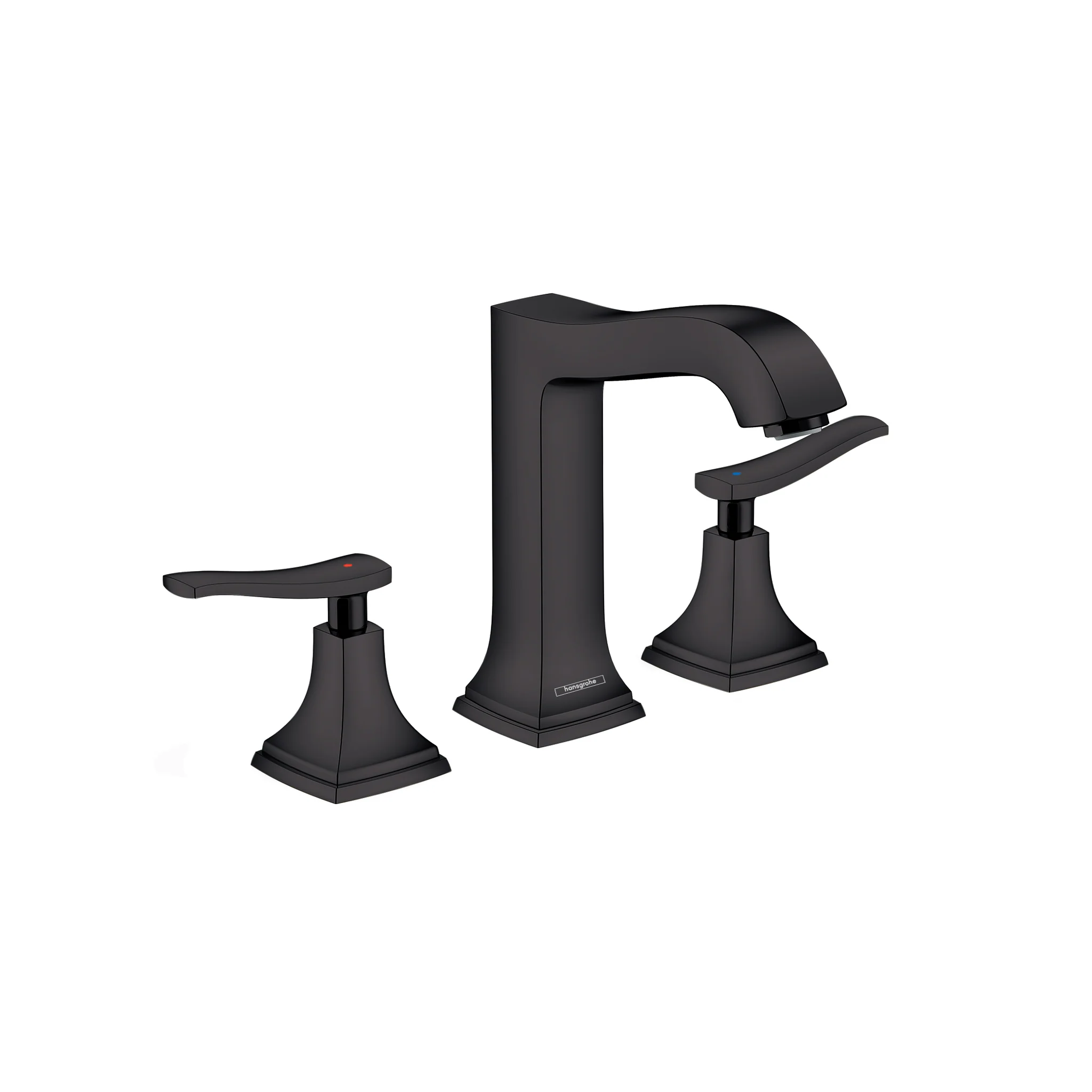 hansgrohe Metropol Classic Widespread Faucet 160 with Lever Handles and Pop-Up Drain, 1.2 GPM - Image 3