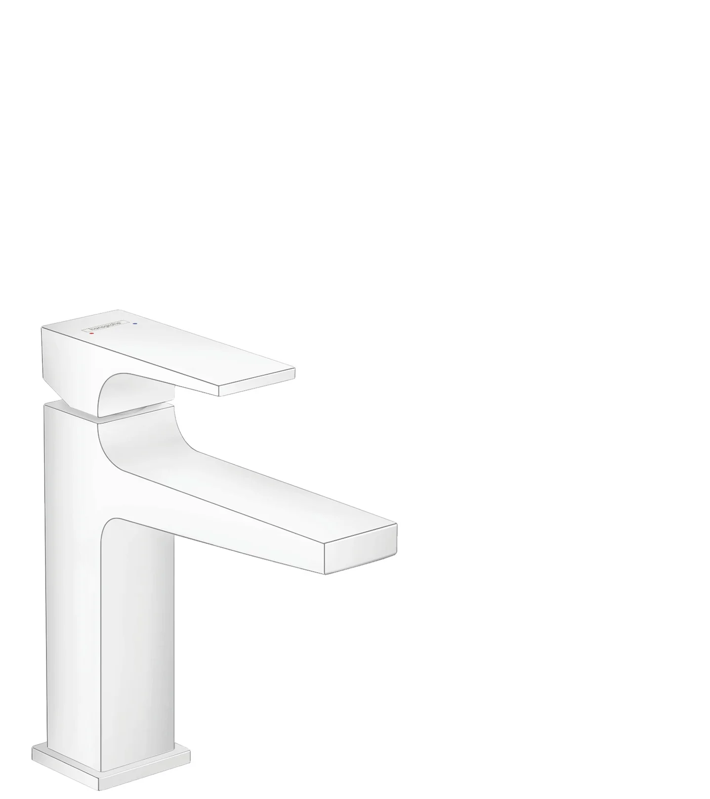 hansgrohe Metropol Single-Hole Faucet 110 with Lever Handle and Pop-Up Drain, 1.2 GPM - Image 5