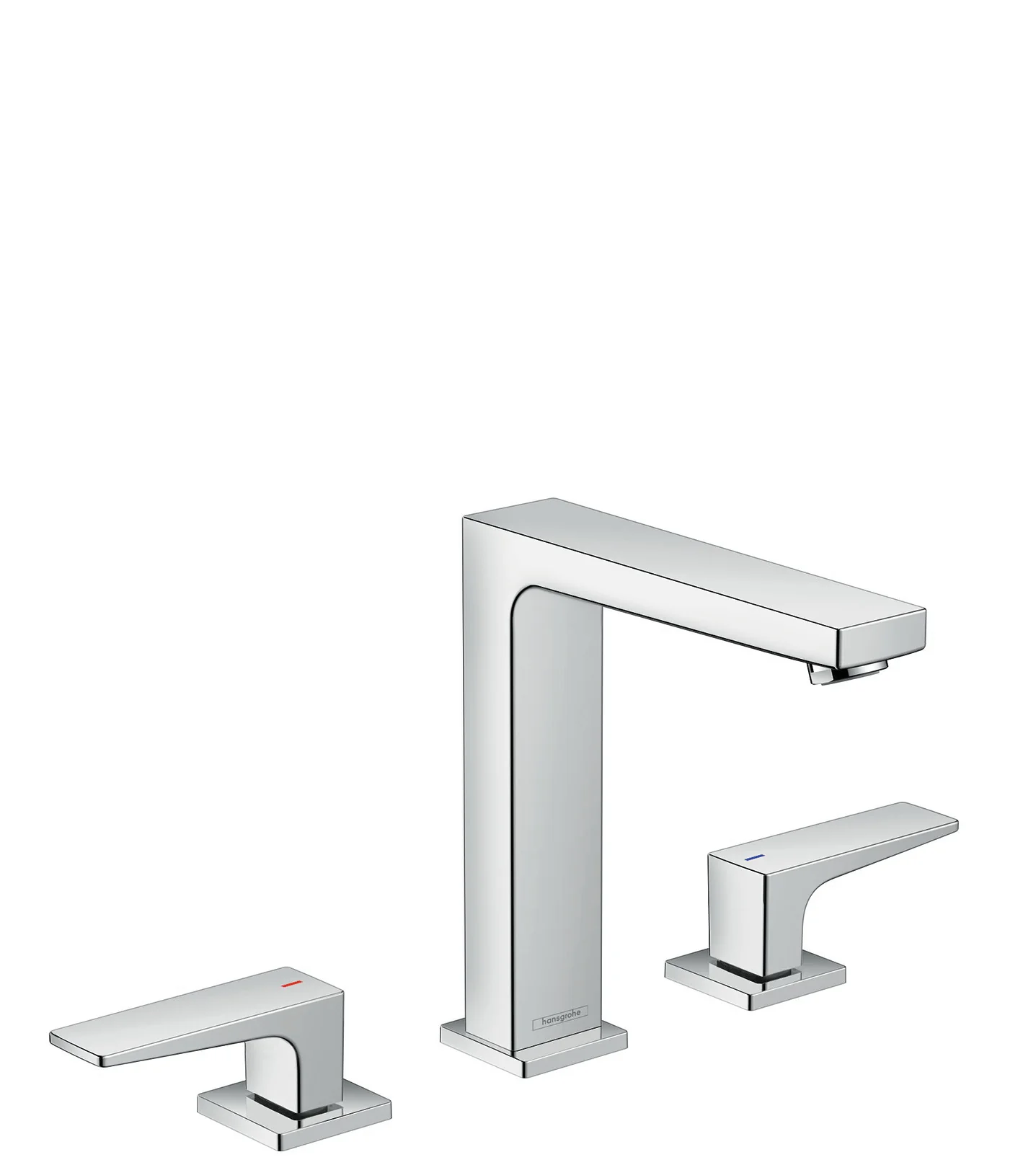 hansgrohe Metropol Widespread Faucet 160 with Lever Handles and Pop-Up Drain, 1.2 GPM