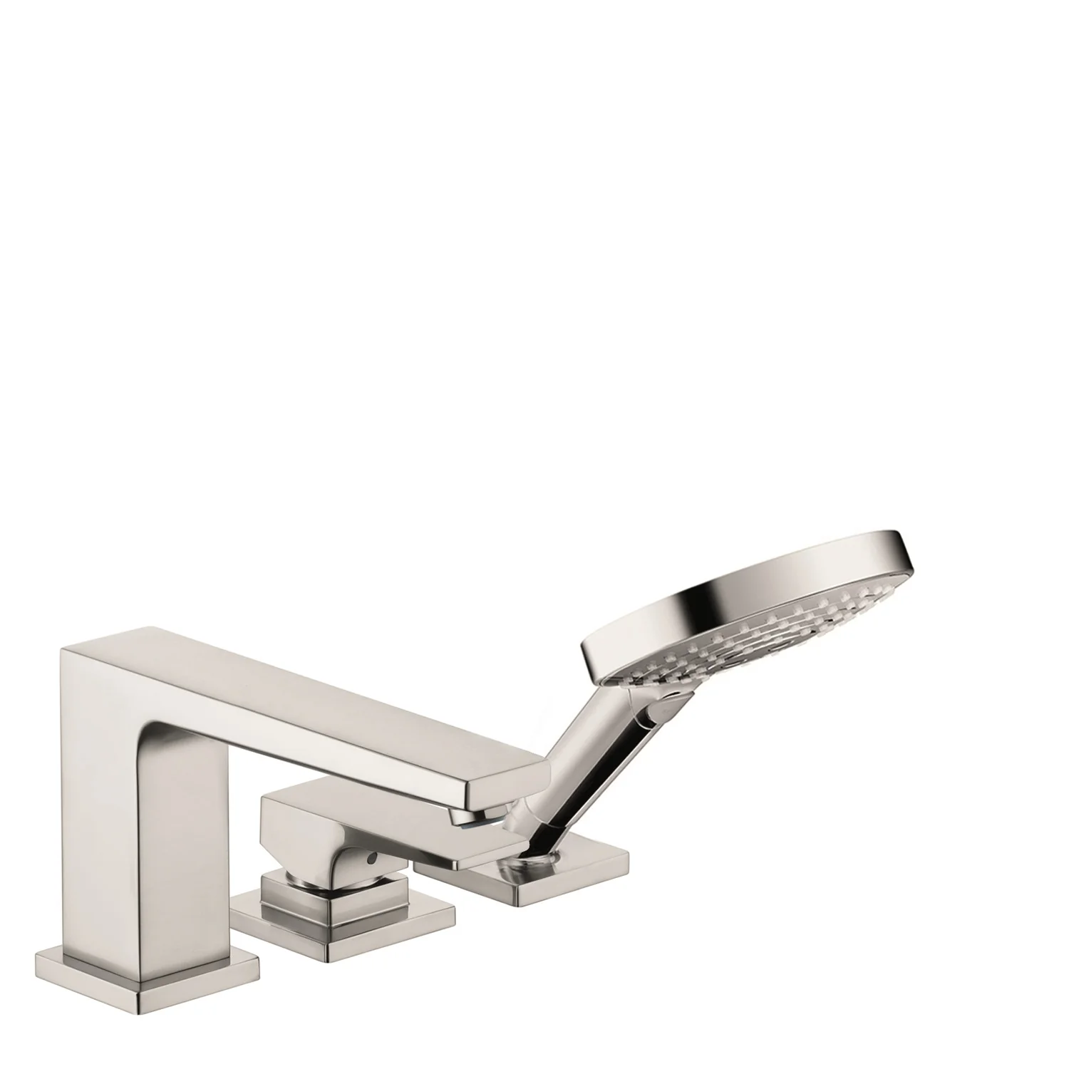 hansgrohe Metropol 3-Hole Roman Tub Set Trim with Lever Handle and 1.75 GPM Handshower - Image 2