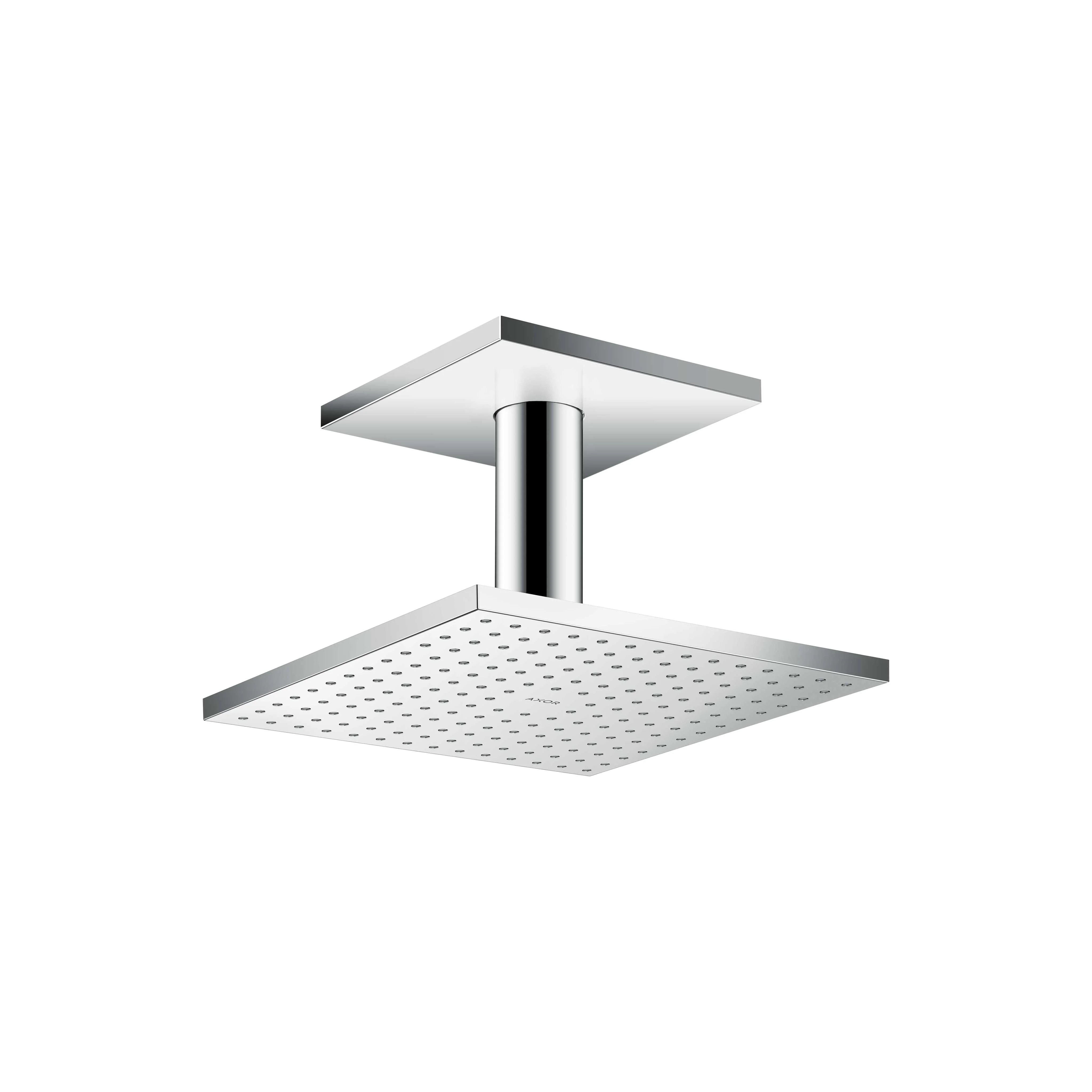 AXOR ShowerSolutions Showerhead 250 Square 2-Jet Ceiling Connection, 2.5 GPM
