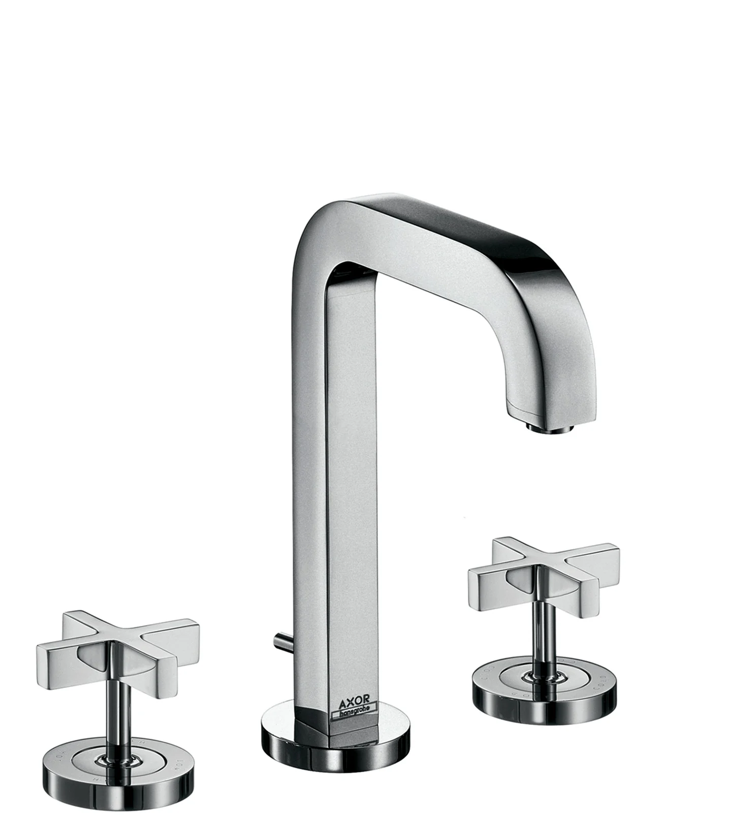 AXOR Citterio Widespread Faucet 170 with Cross Handles and Pop-Up Drain, 1.2 GPM