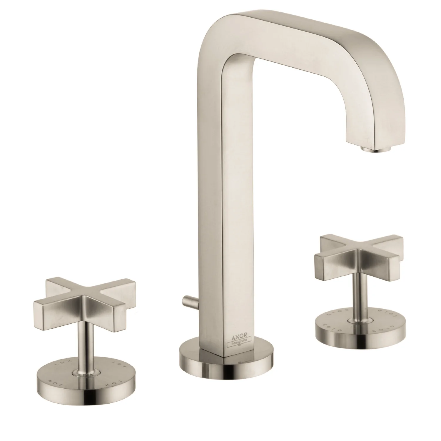 AXOR Citterio Widespread Faucet 170 with Cross Handles and Pop-Up Drain, 1.2 GPM - Image 2