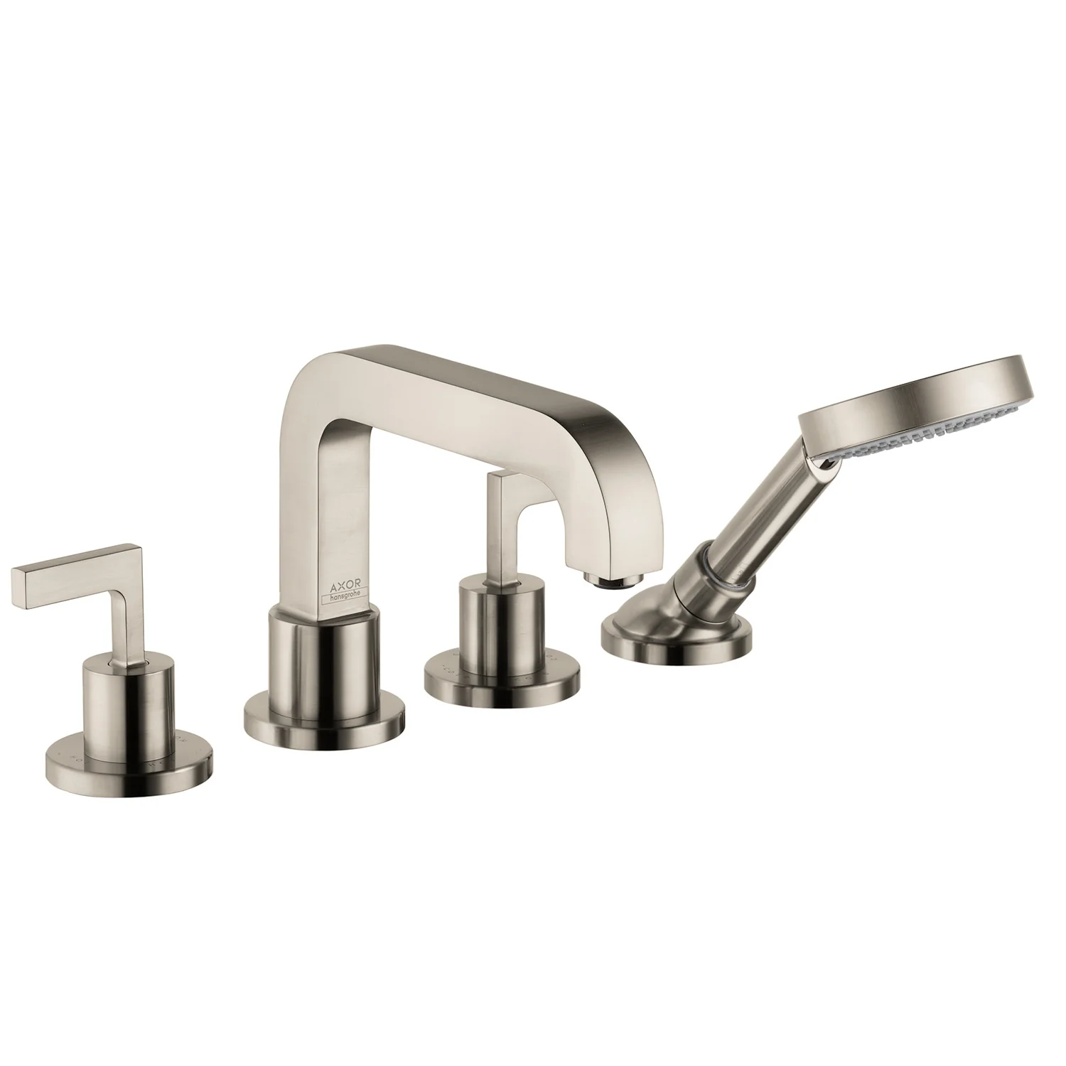 AXOR Citterio 4-Hole Roman Tub Set Trim with Lever Handles and 1.75 GPM Handshower - Image 2