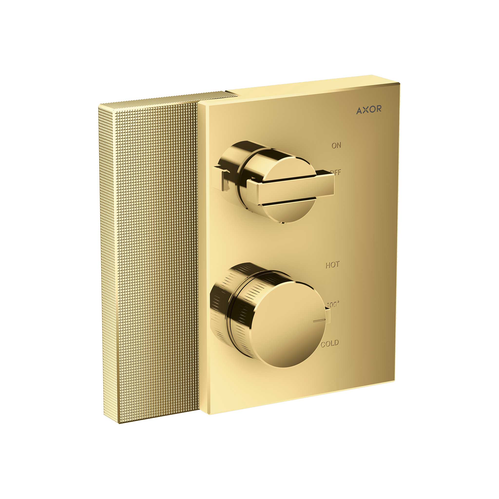 AXOR Edge Thermostatic Trim with Volume Control - Diamond Cut - Image 3
