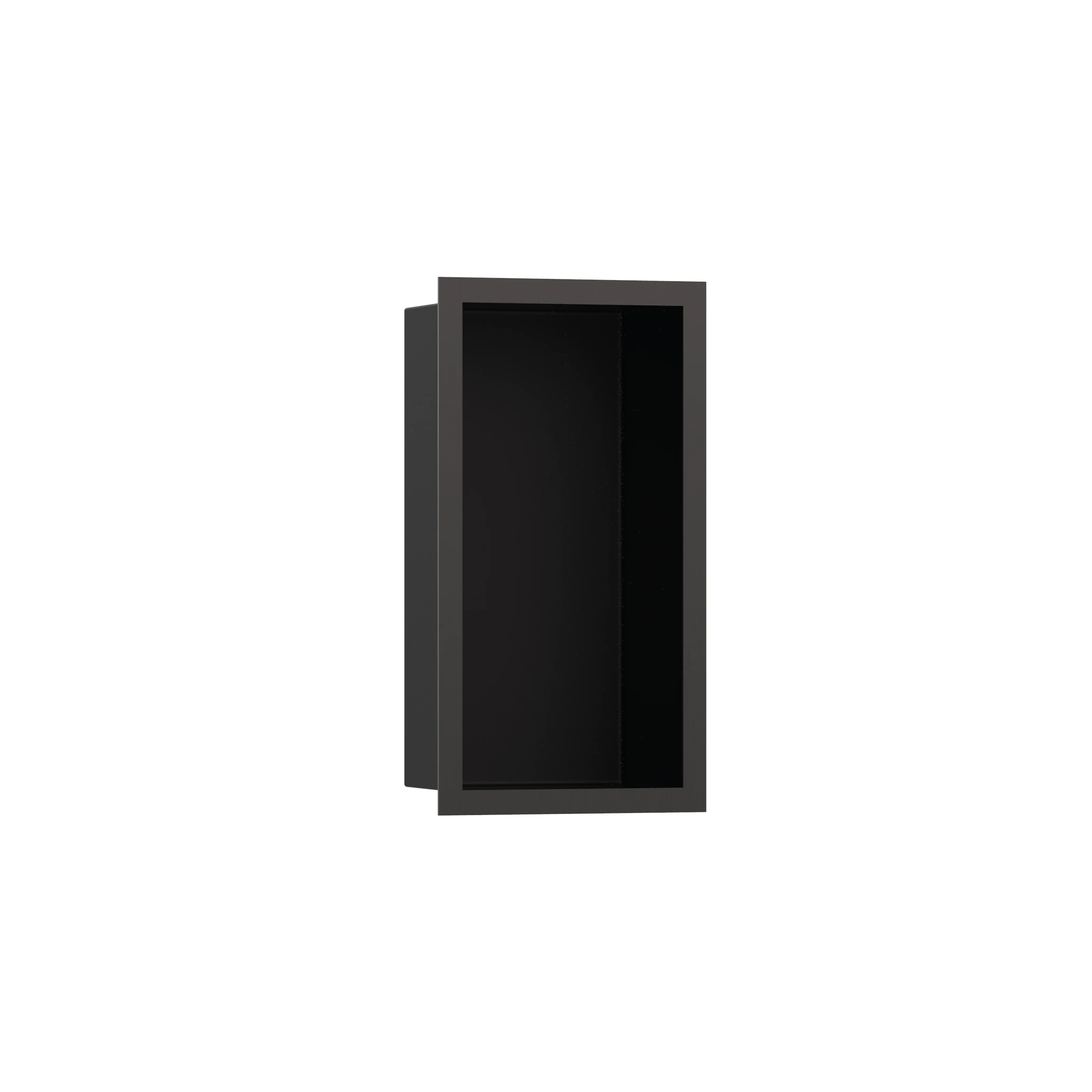 hansgrohe XtraStoris Individual Wall Niche Matte Black with Design Frame 12"x 6"x 4" - Image 2