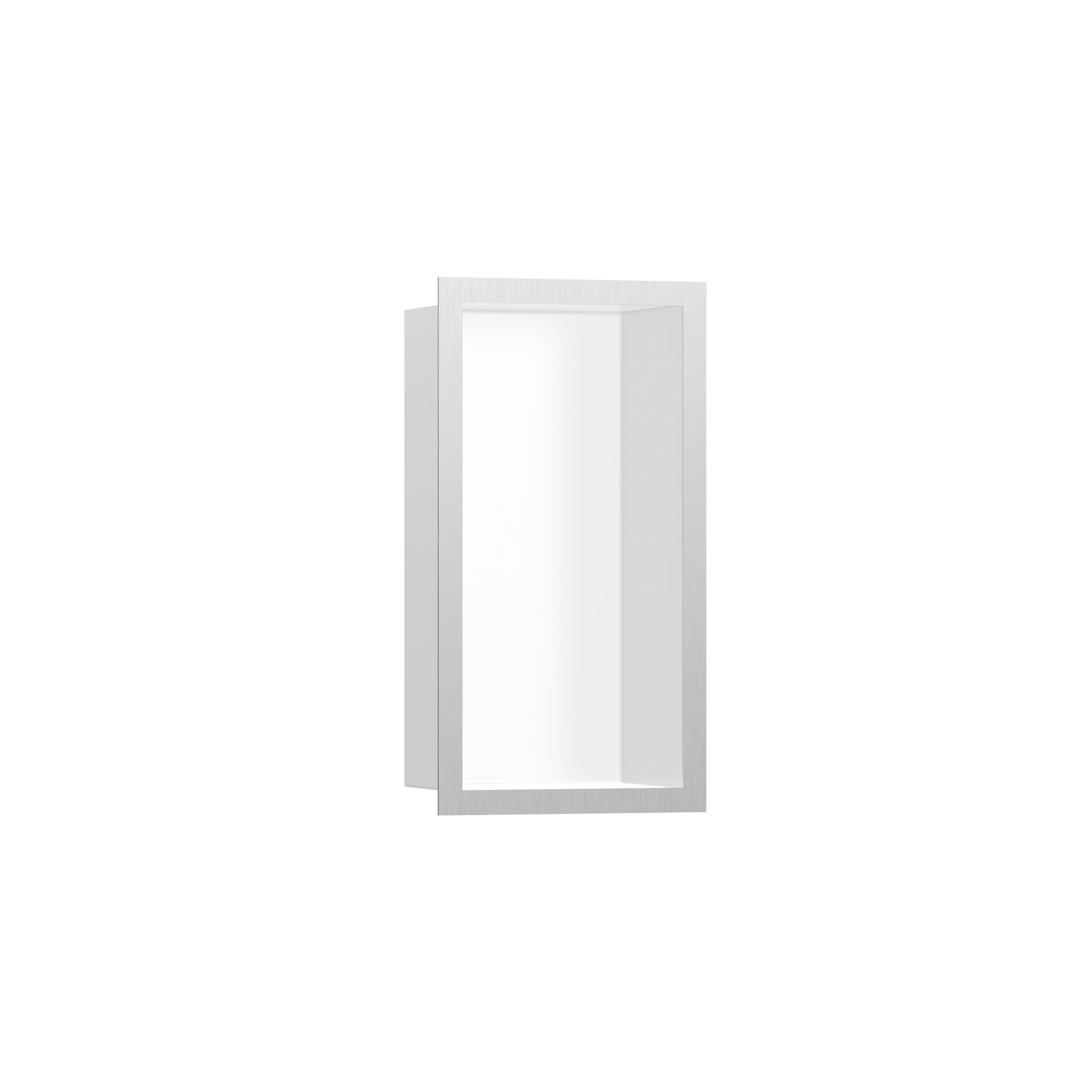 hansgrohe XtraStoris Individual Wall Niche Matte White with Design Frame 12"x 6"x 4" - Image 5