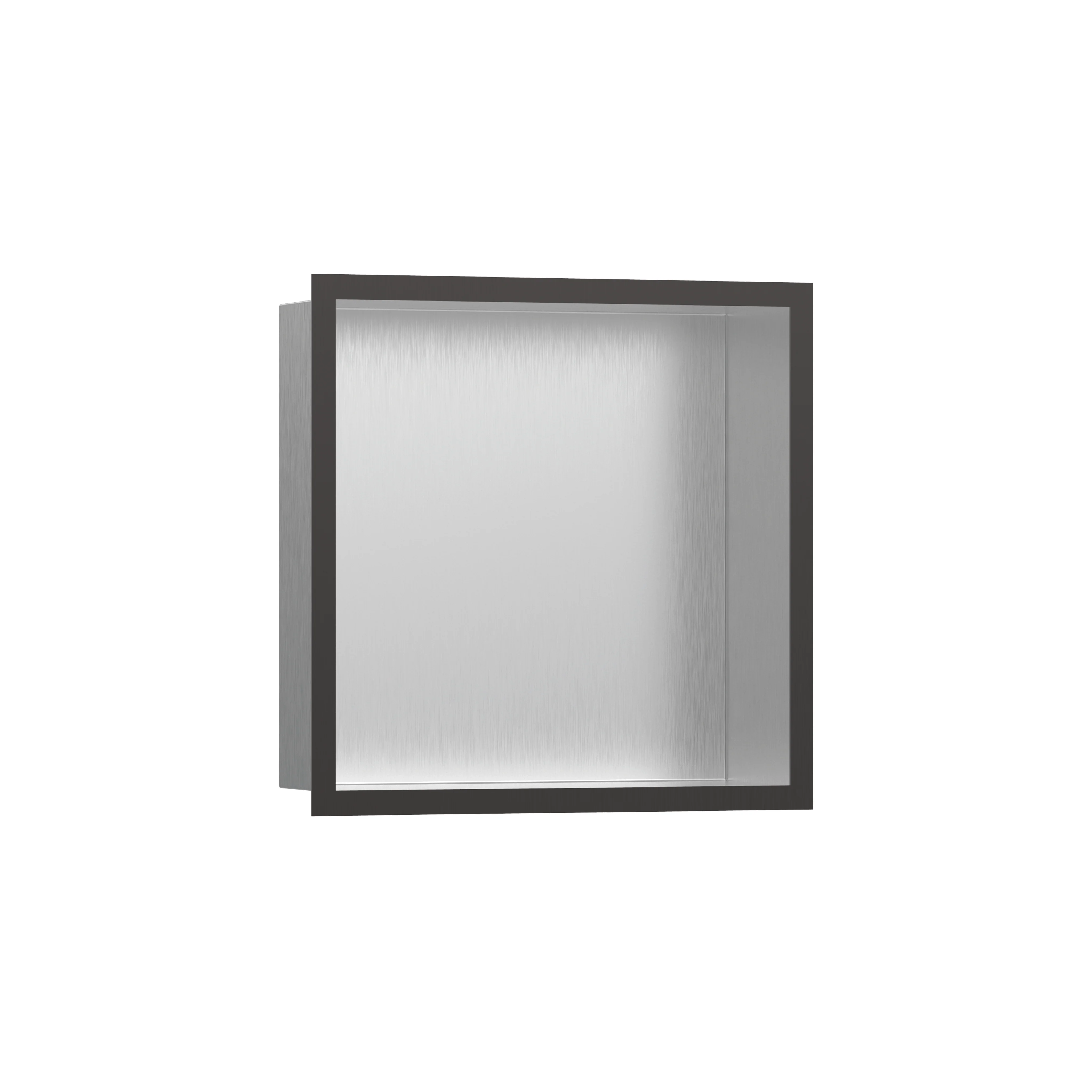 hansgrohe XtraStoris Individual Wall Niche Brushed Stainless Steel with Design Frame 12"x 12"x 4" - Image 2