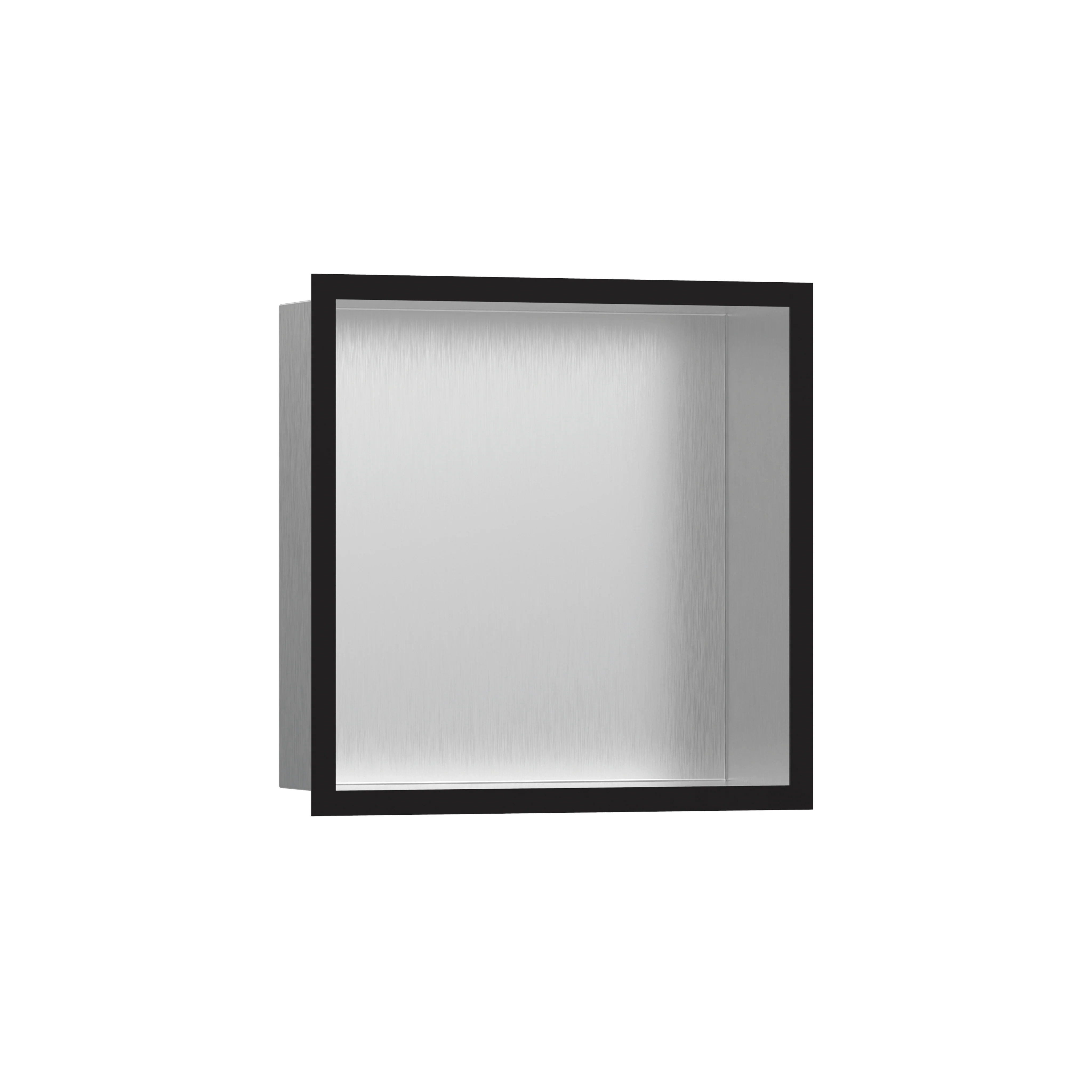 hansgrohe XtraStoris Individual Wall Niche Brushed Stainless Steel with Design Frame 12"x 12"x 4" - Image 3
