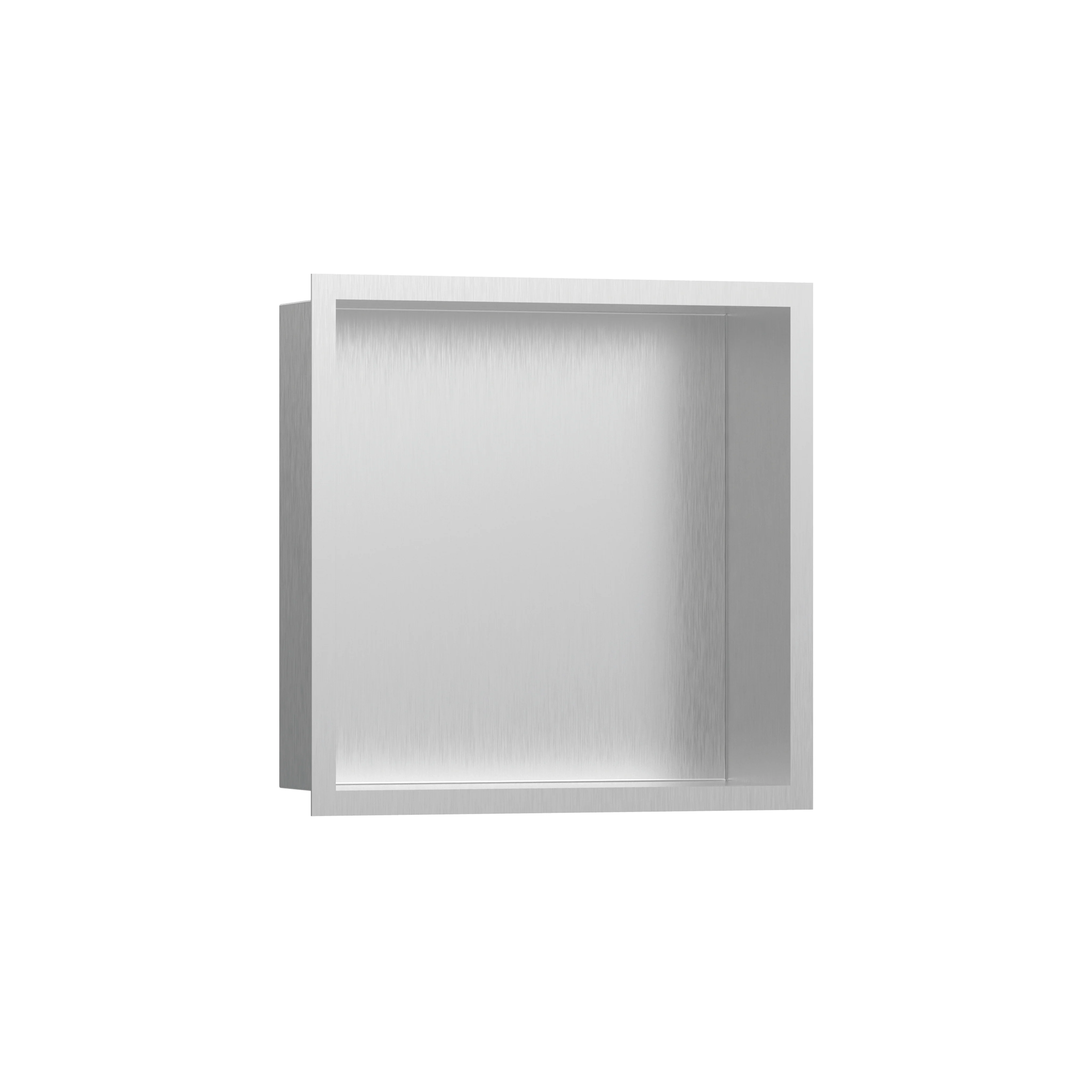hansgrohe XtraStoris Individual Wall Niche Brushed Stainless Steel with Design Frame 12"x 12"x 4" - Image 5