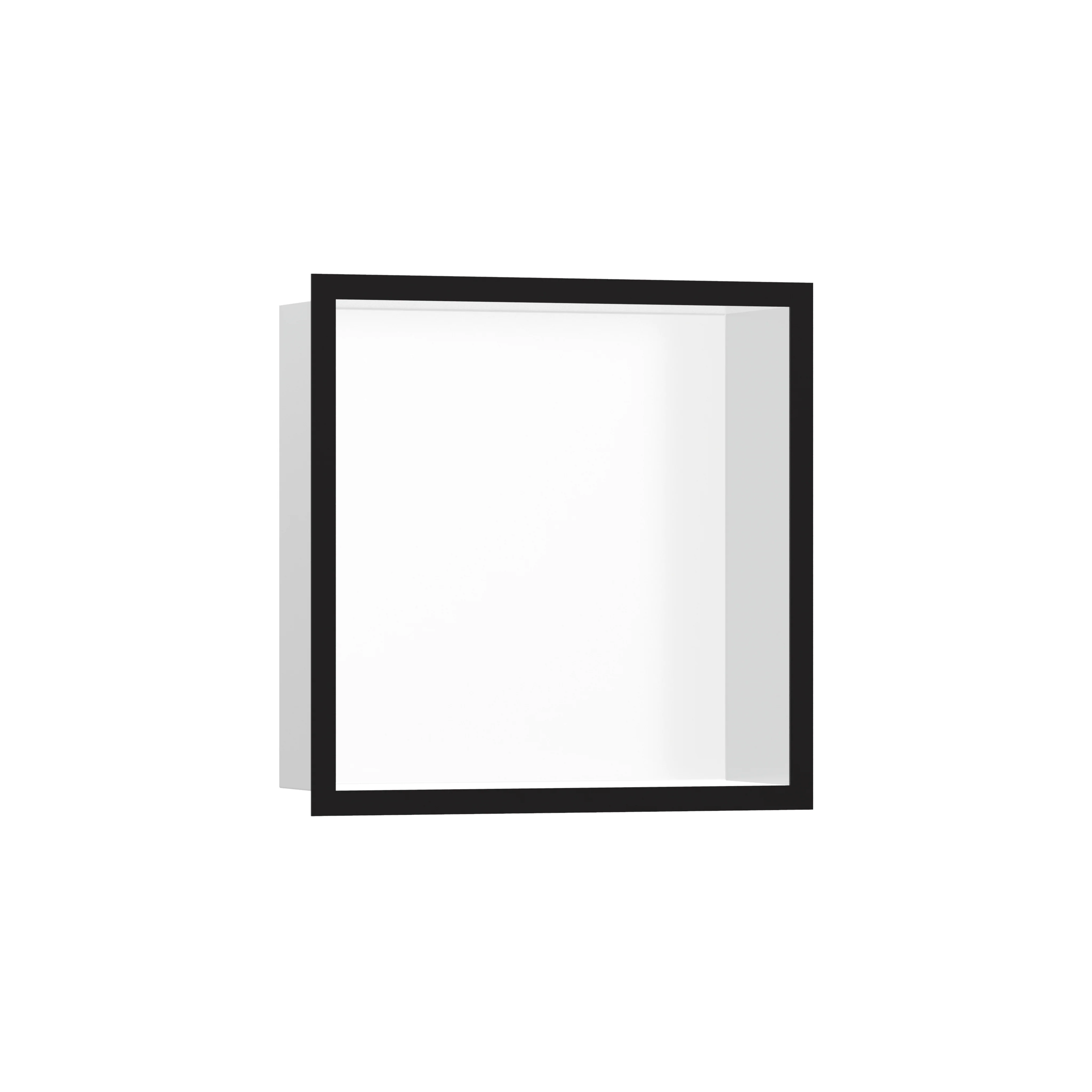 hansgrohe XtraStoris Individual Wall Niche Matte White with Design Frame 12"x 12"x 4" - Image 3