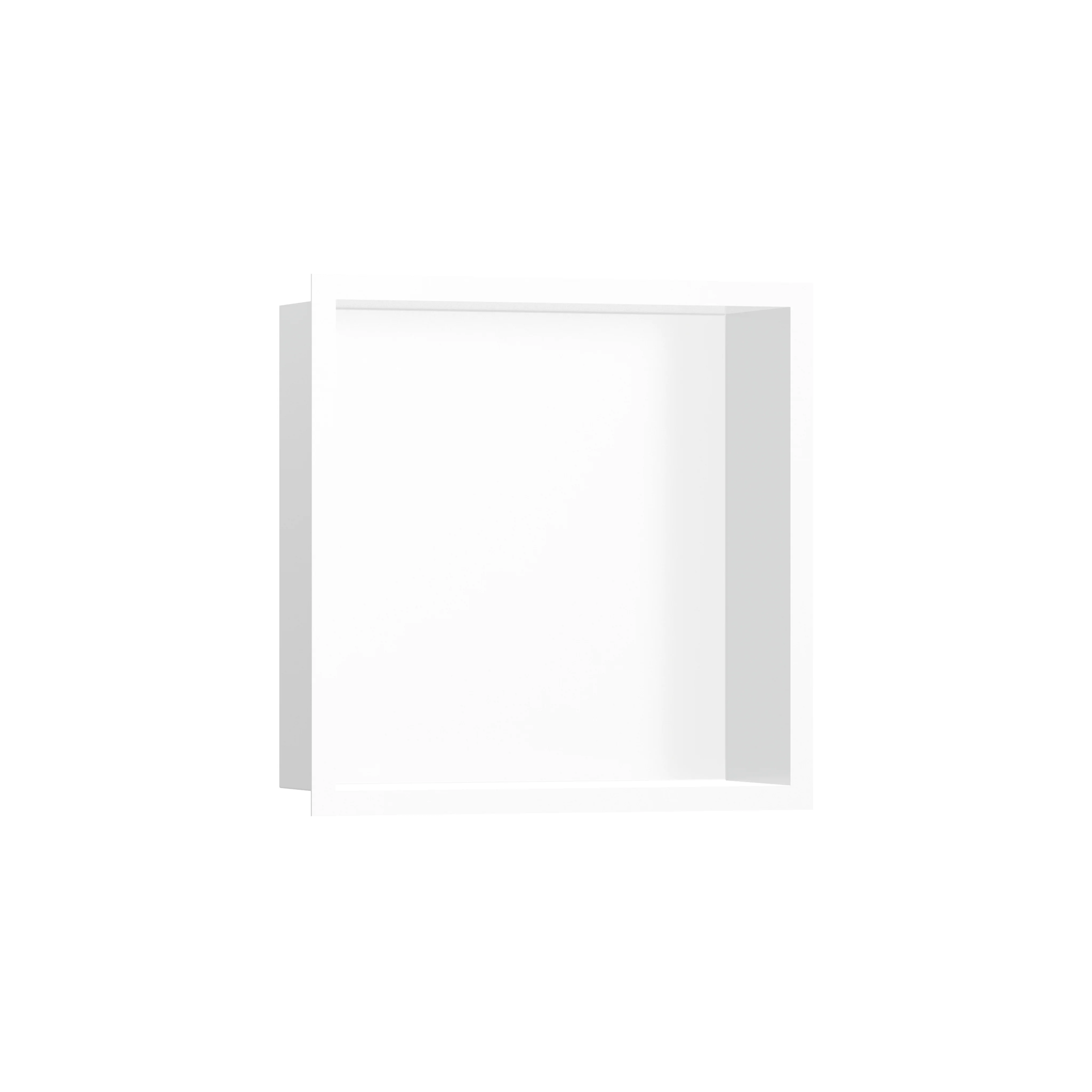 hansgrohe XtraStoris Individual Wall Niche Matte White with Design Frame 12"x 12"x 4" - Image 4