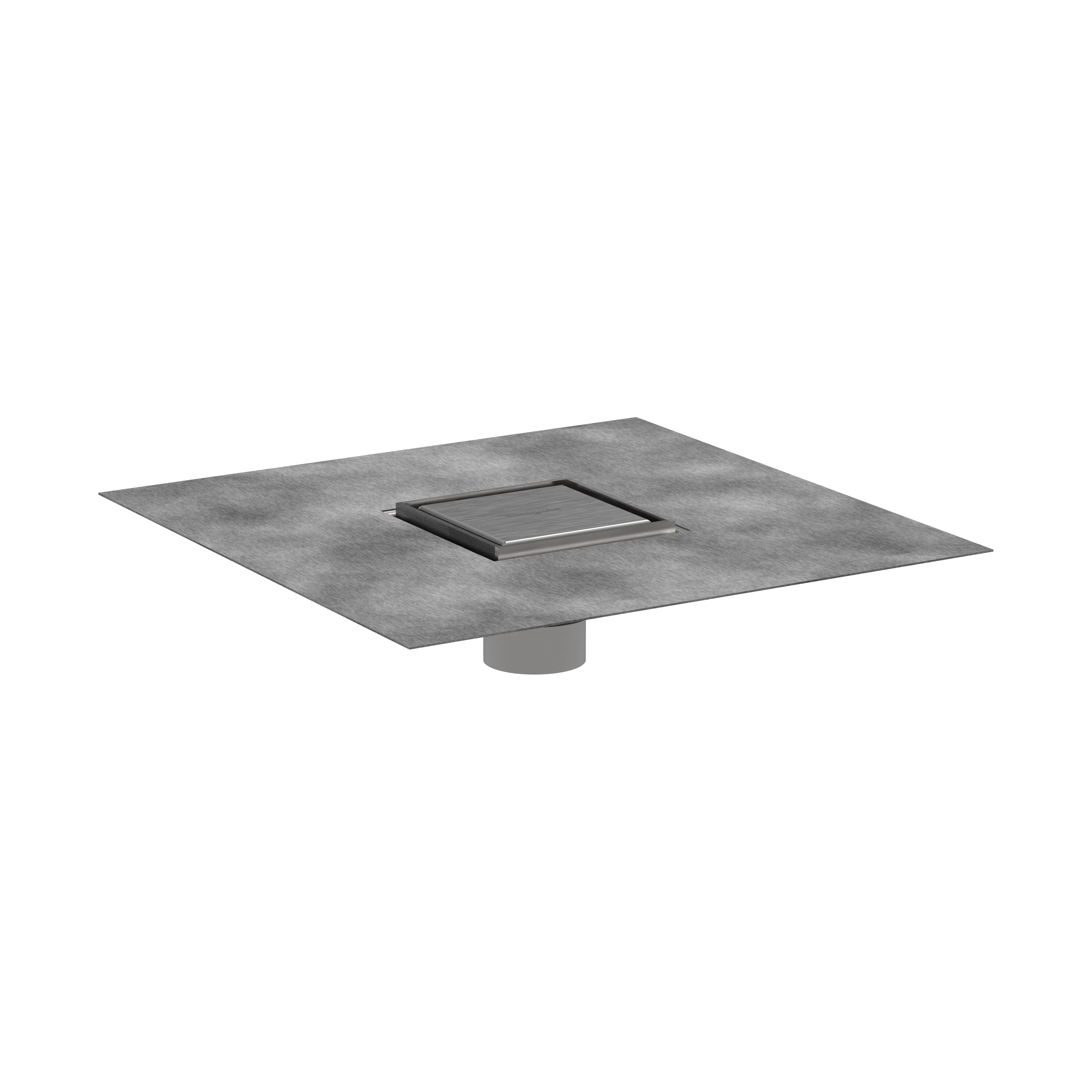 hansgrohe RainDrain Brilliance Point Drain Set 4"x 4" Trim Tileable Rear Cover and Rough - Image 2