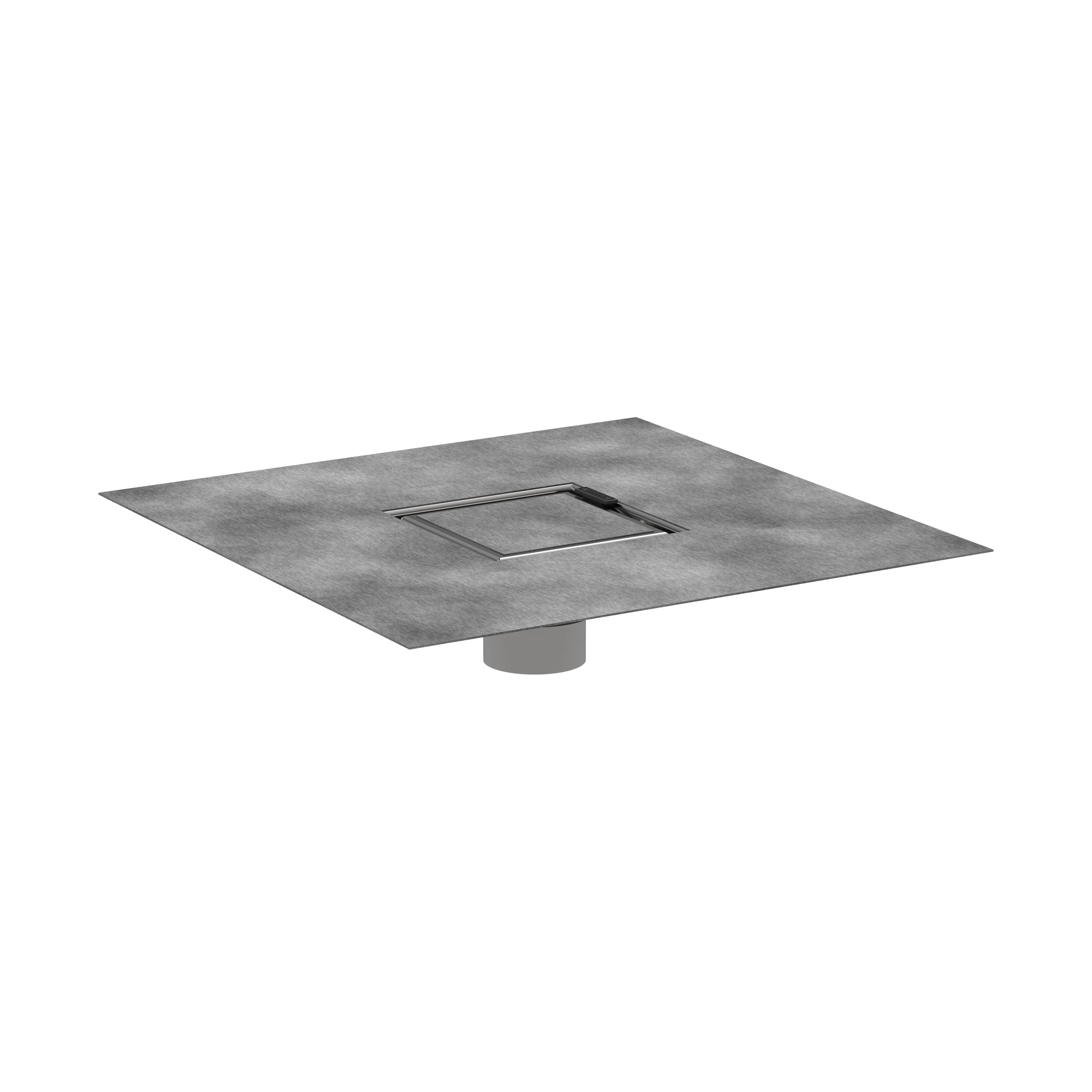 hansgrohe RainDrain Rock Point Drain Set 4"x 4" Trim with Rough