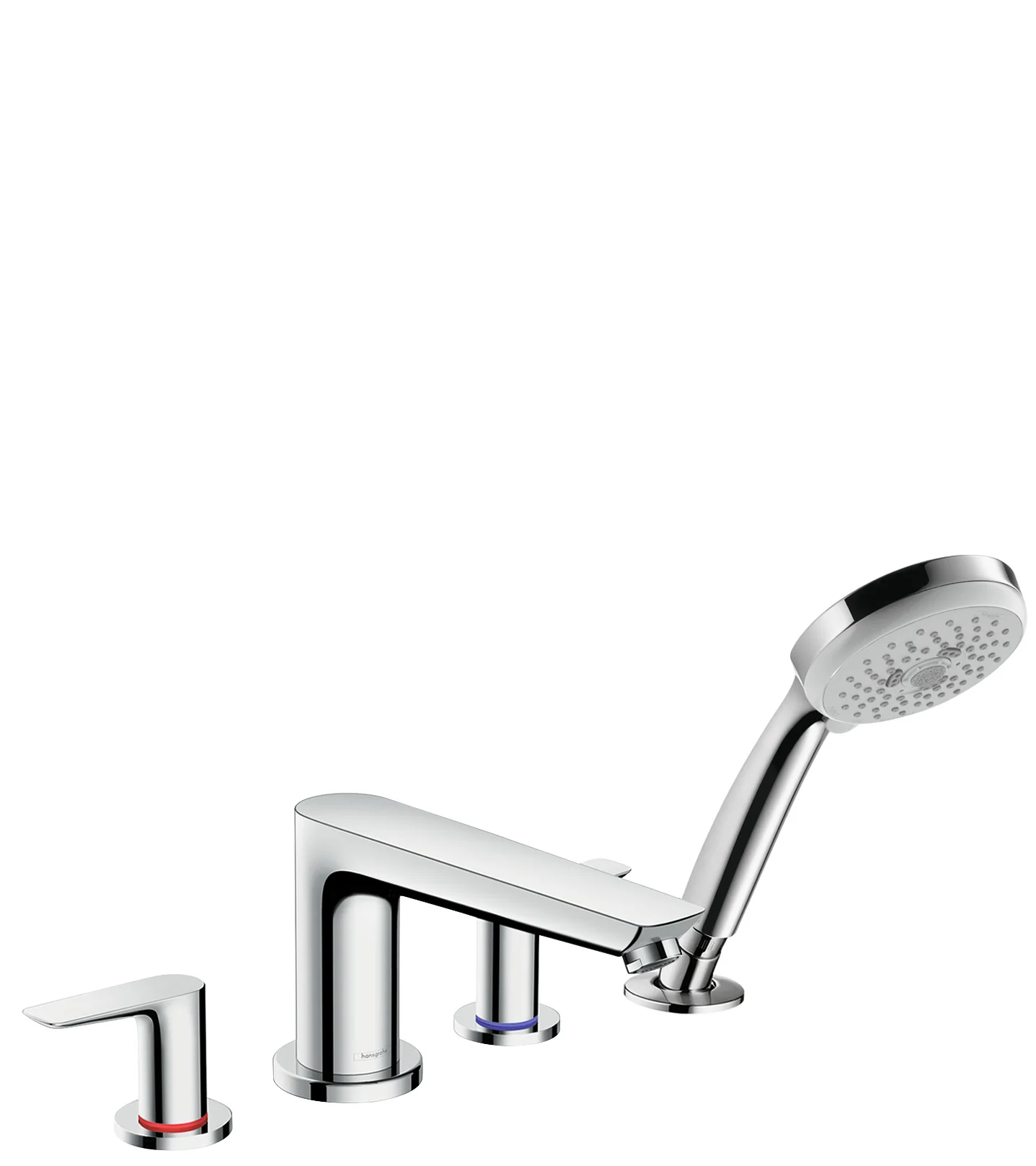 hansgrohe Talis E 4-Hole Roman Tub Set Trim with 1.8 GPM Handshower