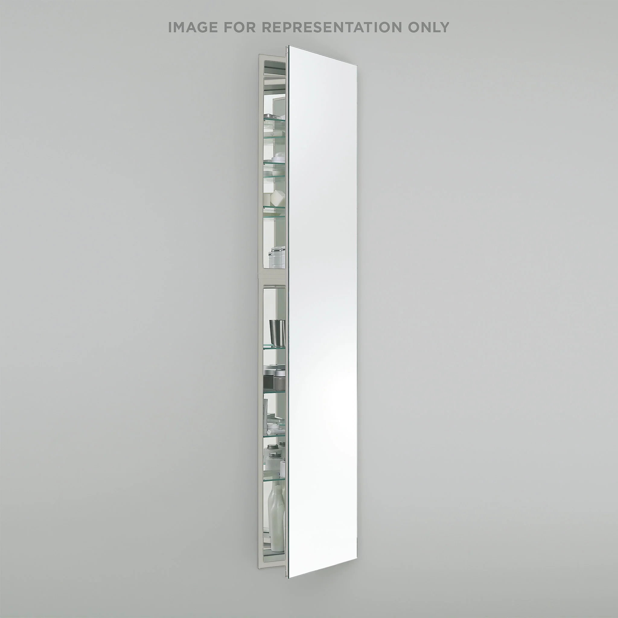 robern MC1670D4FPRE2 M Series Cabinet, 16" x 70" x 4", Full Length, Polished Edge, Right Hinge, Electric
