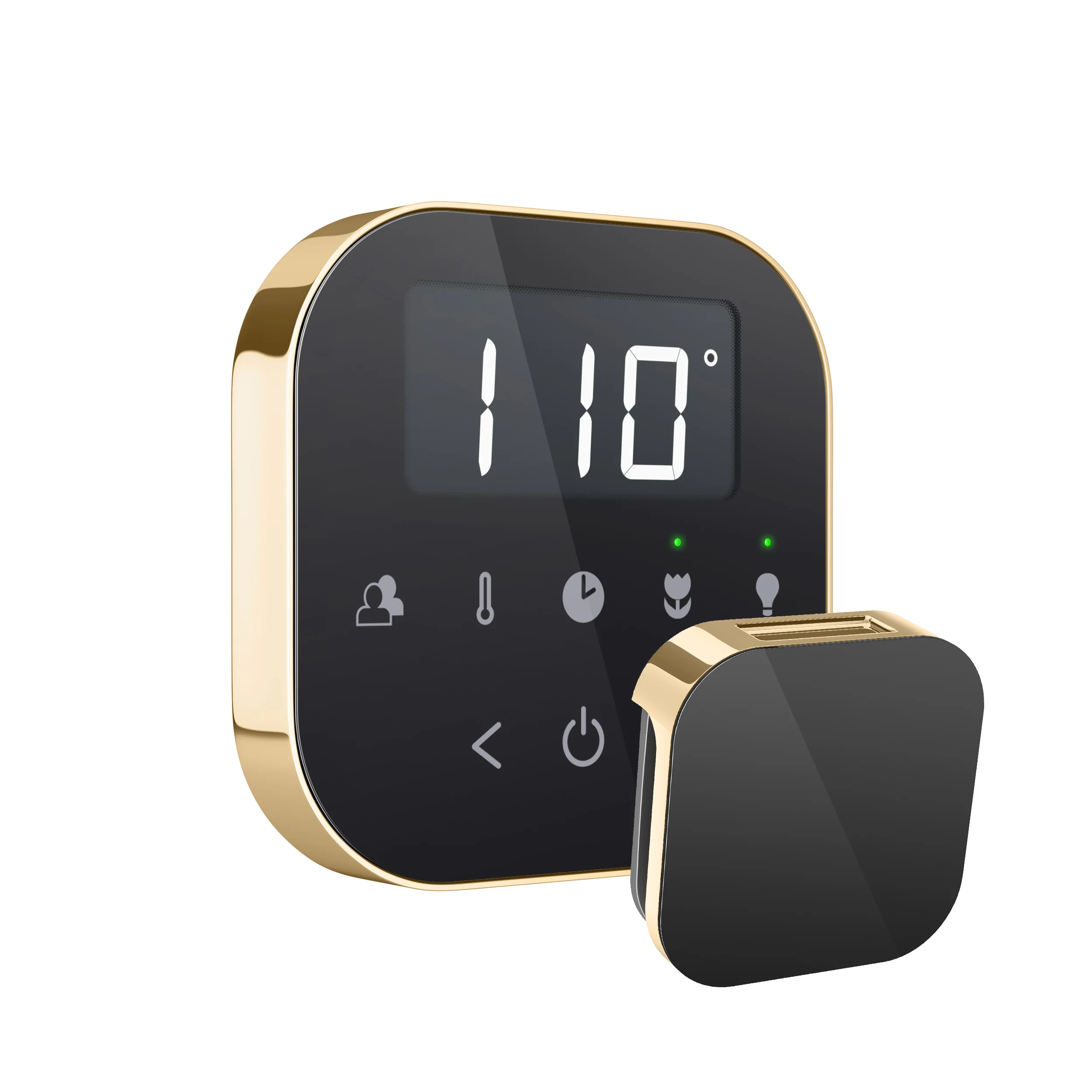 mr. steam ABUTLERXW-SB AirButler® Max Steam Generator Control Kit / Package in White Satin Brass - Image 5