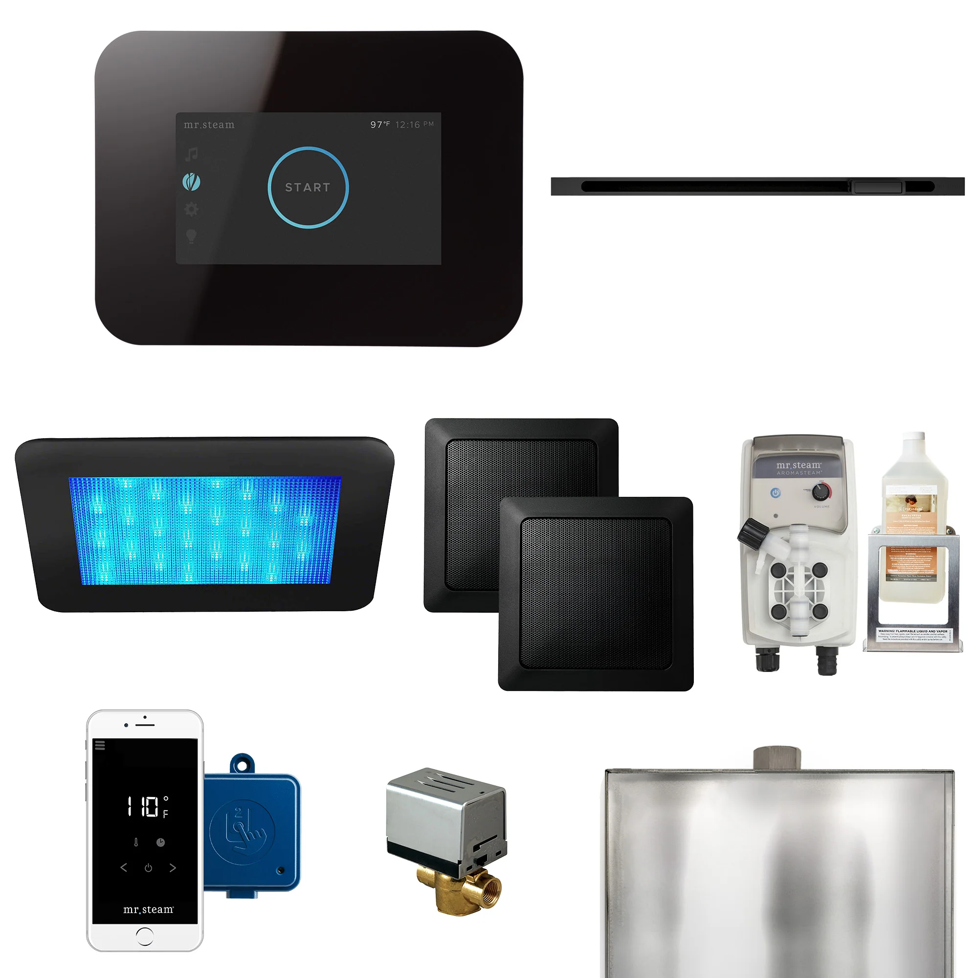 mr. steam I3DREAMXWH iDream® Max Steam Generator Control Kit / Package in White - Image 3