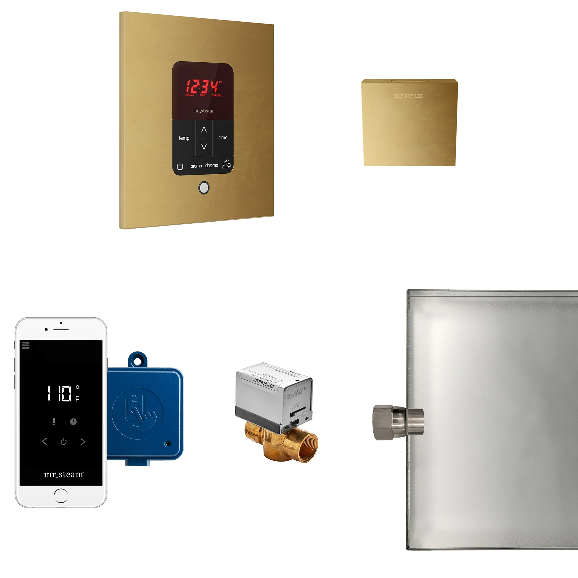 mr. steam MSBUTLER1RD-WH Butler® Steam Generator Control Kit / Package in Round White - Image 9