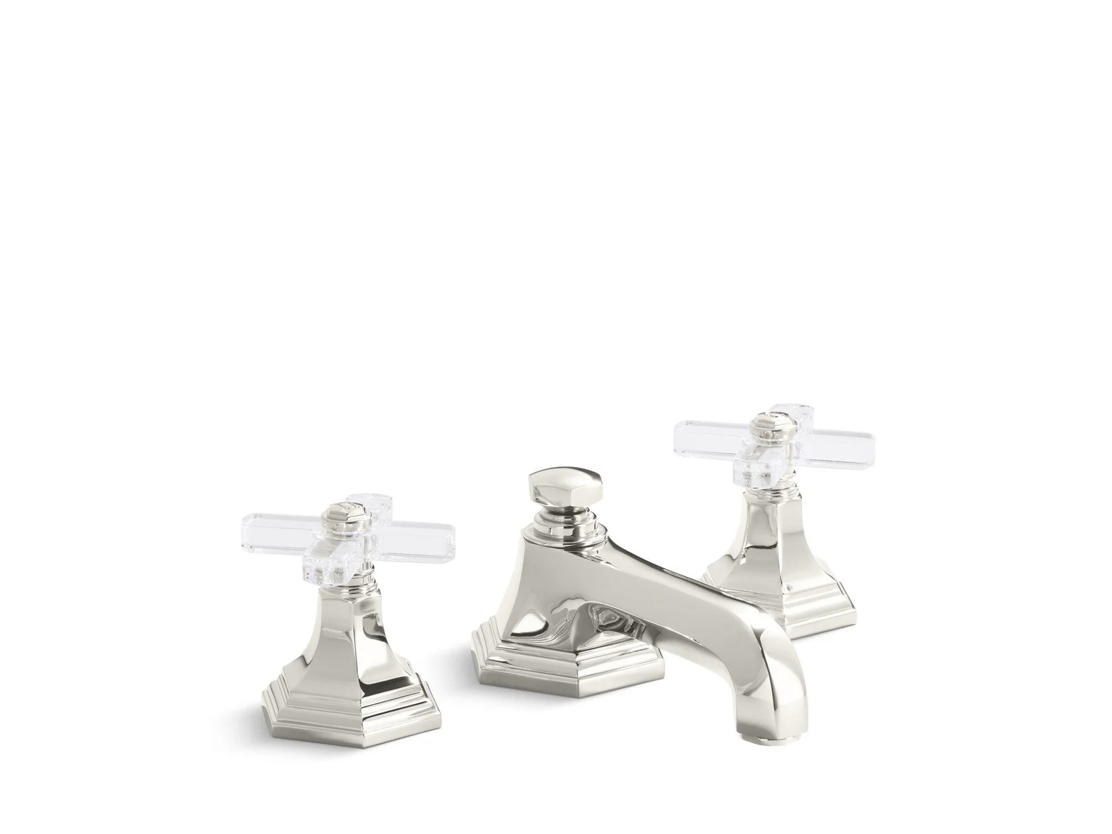 Kallista P22731-CC-CP For Town Sink Faucet, Low Spout, Crystal Cross Handles - Image 2