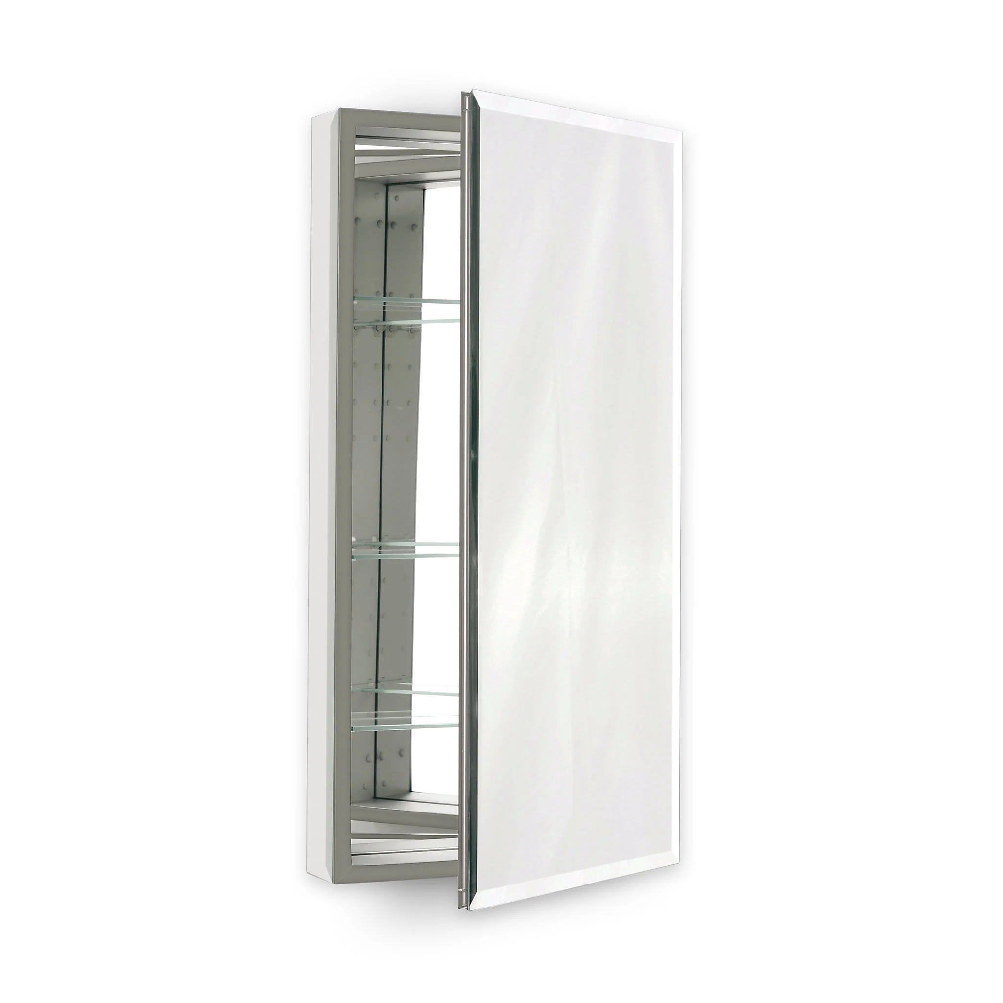 robern PLM2440BB PL Series Cabinet, 23-1/4" x 39-3/8" x 4", Flat Top, Bevel Edge, Non-Handed (Reversible), Black Interior, Non-Electric