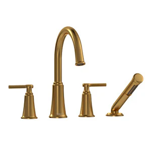 Riobel MMRD12 Momenti 4-Hole Deck Mount Tub Filler with C-Spout - Image 22