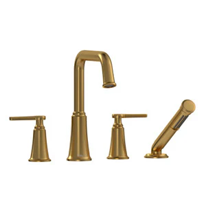Riobel MMSQ12 Momenti 4-Hole Deck Mount Tub Filler with U-Spout - Image 14