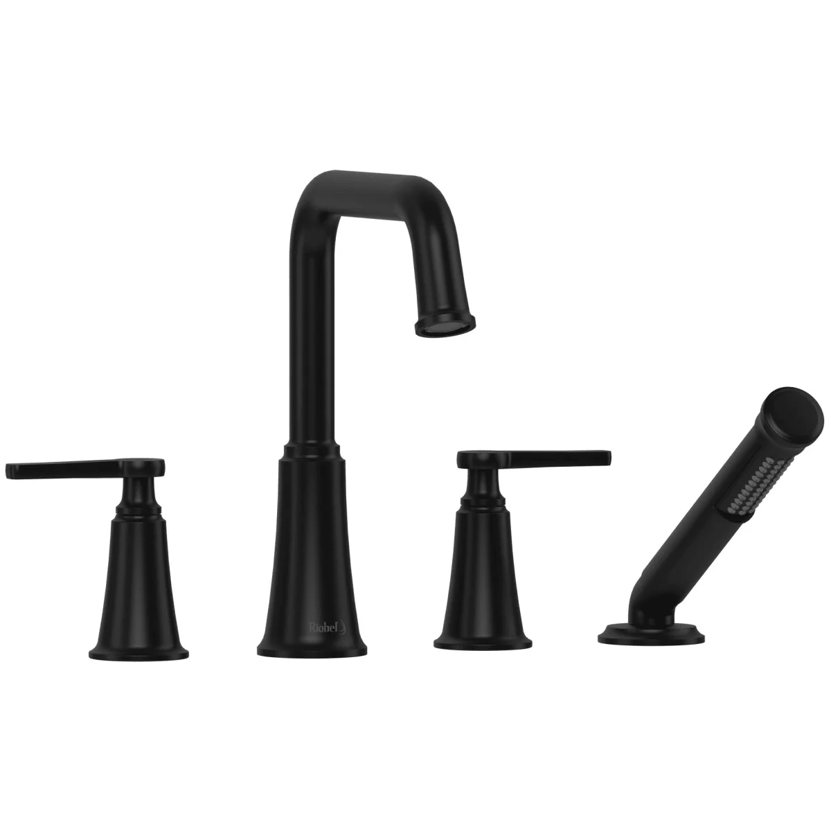 Riobel MMSQ12 Momenti 4-Hole Deck Mount Tub Filler with U-Spout - Image 15