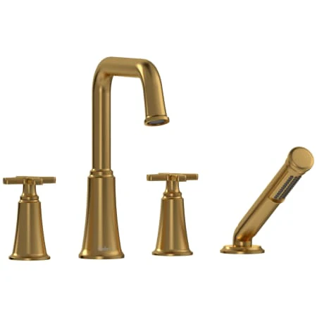 Riobel MMSQ12 Momenti 4-Hole Deck Mount Tub Filler with U-Spout - Image 6