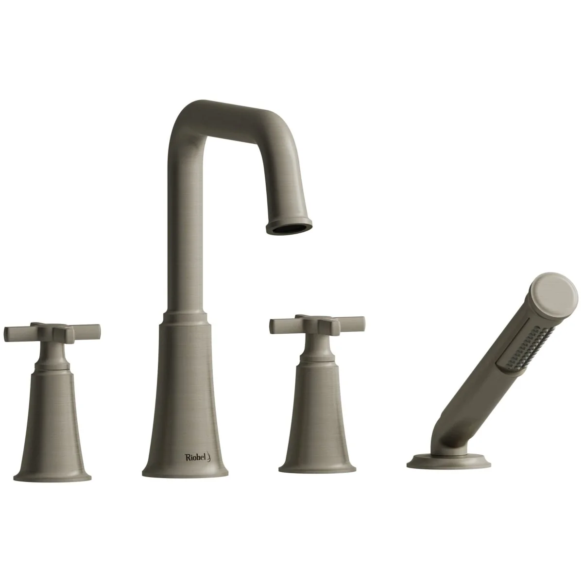 Riobel MMSQ12 Momenti 4-Hole Deck Mount Tub Filler with U-Spout - Image 8