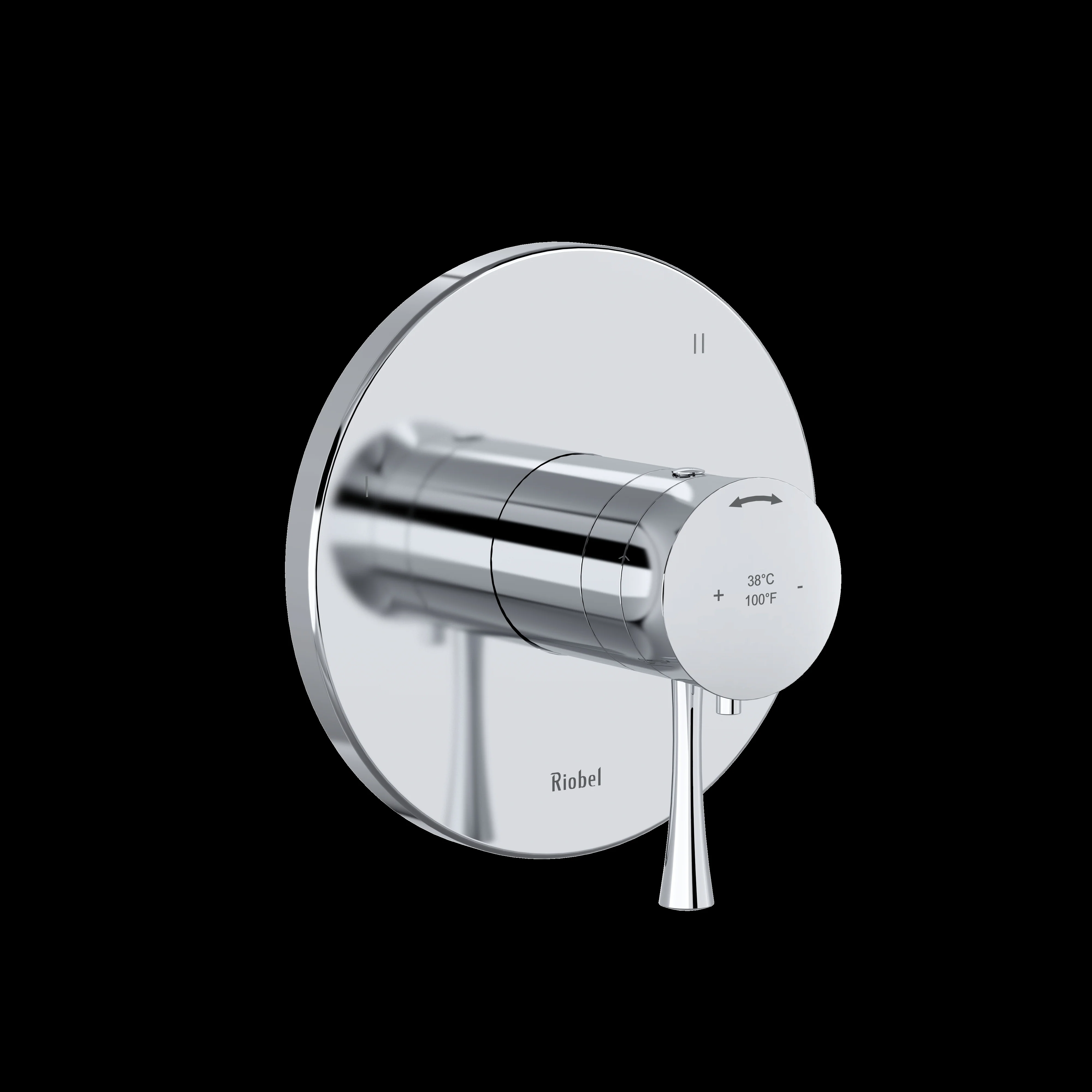 Riobel TEDTM47 Edge 1/2" Therm & Pressure Balance Trim with 3 Functions - Image 4