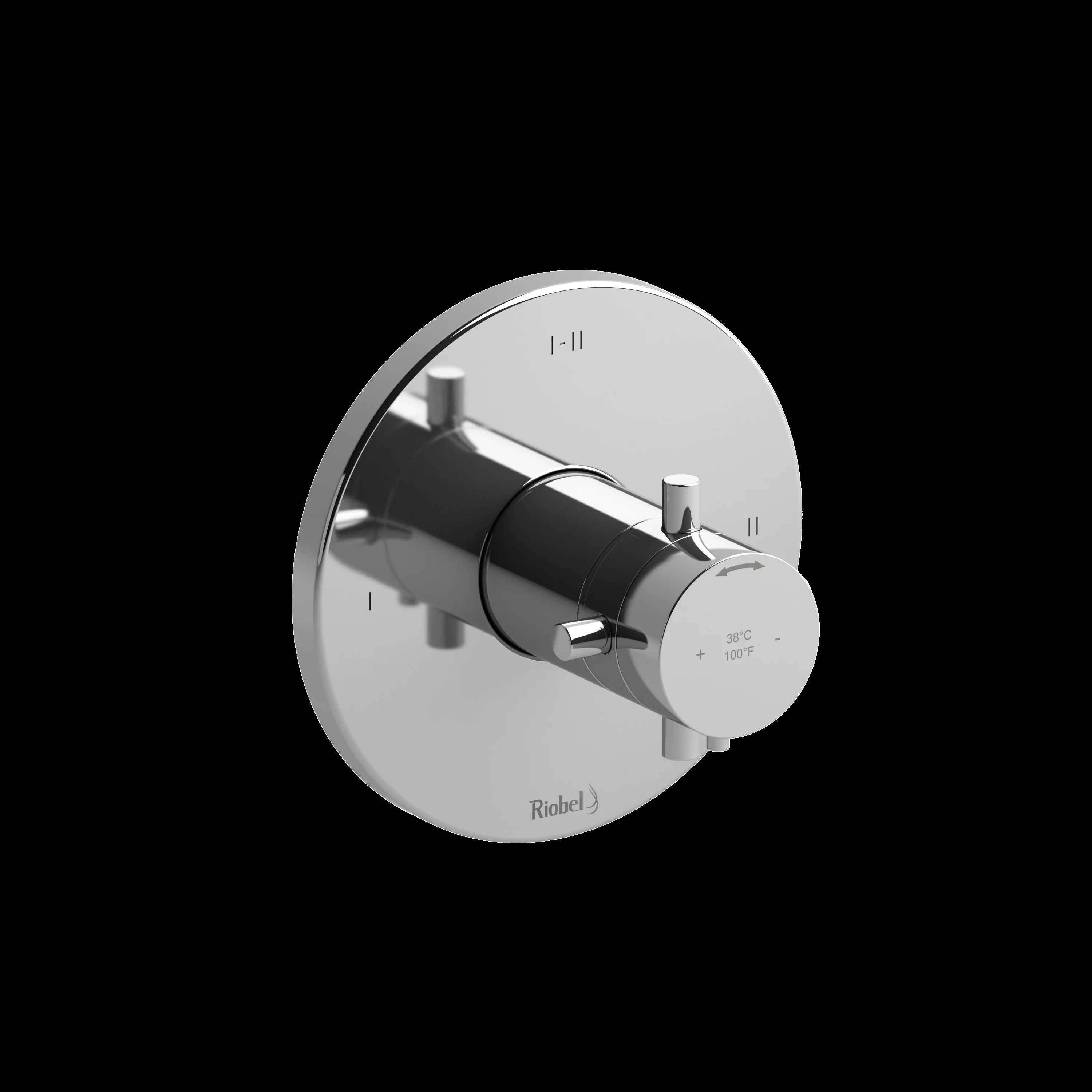Riobel TPATM23 Pallace 1/2" Therm & Pressure Balance Trim with 3 Functions - Image 2
