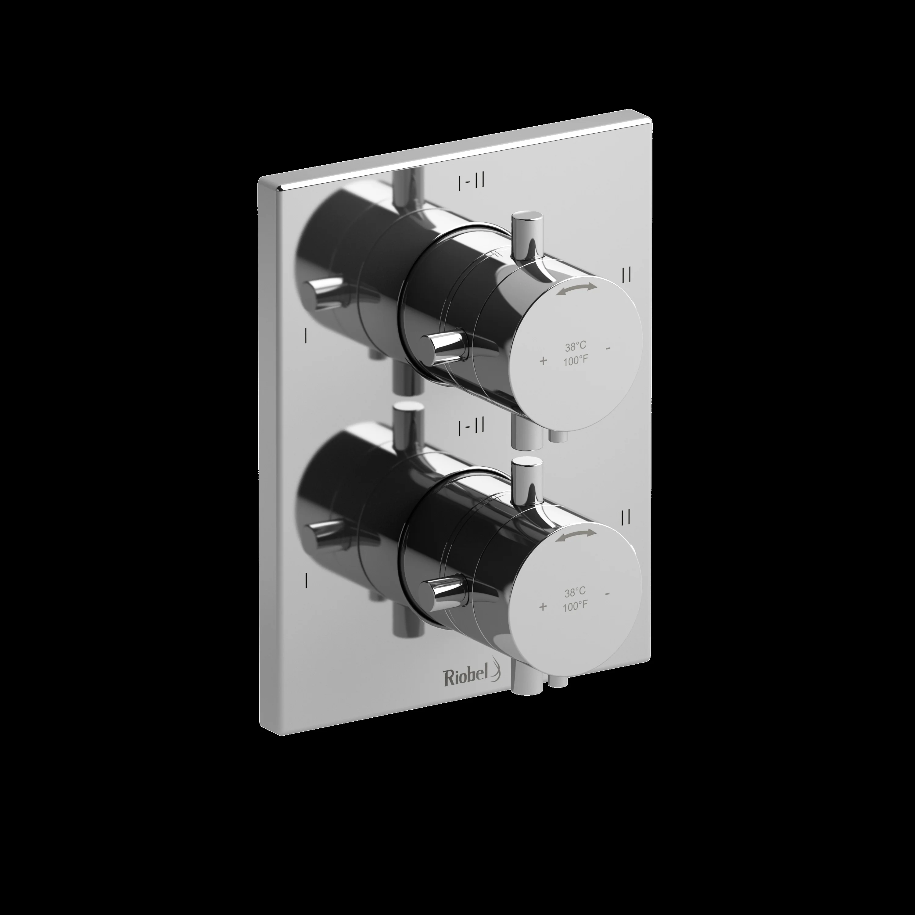 Riobel TPATQ46 Pallace 3/4" Therm & Pressure Balance Trim with 6 Functions - Image 2