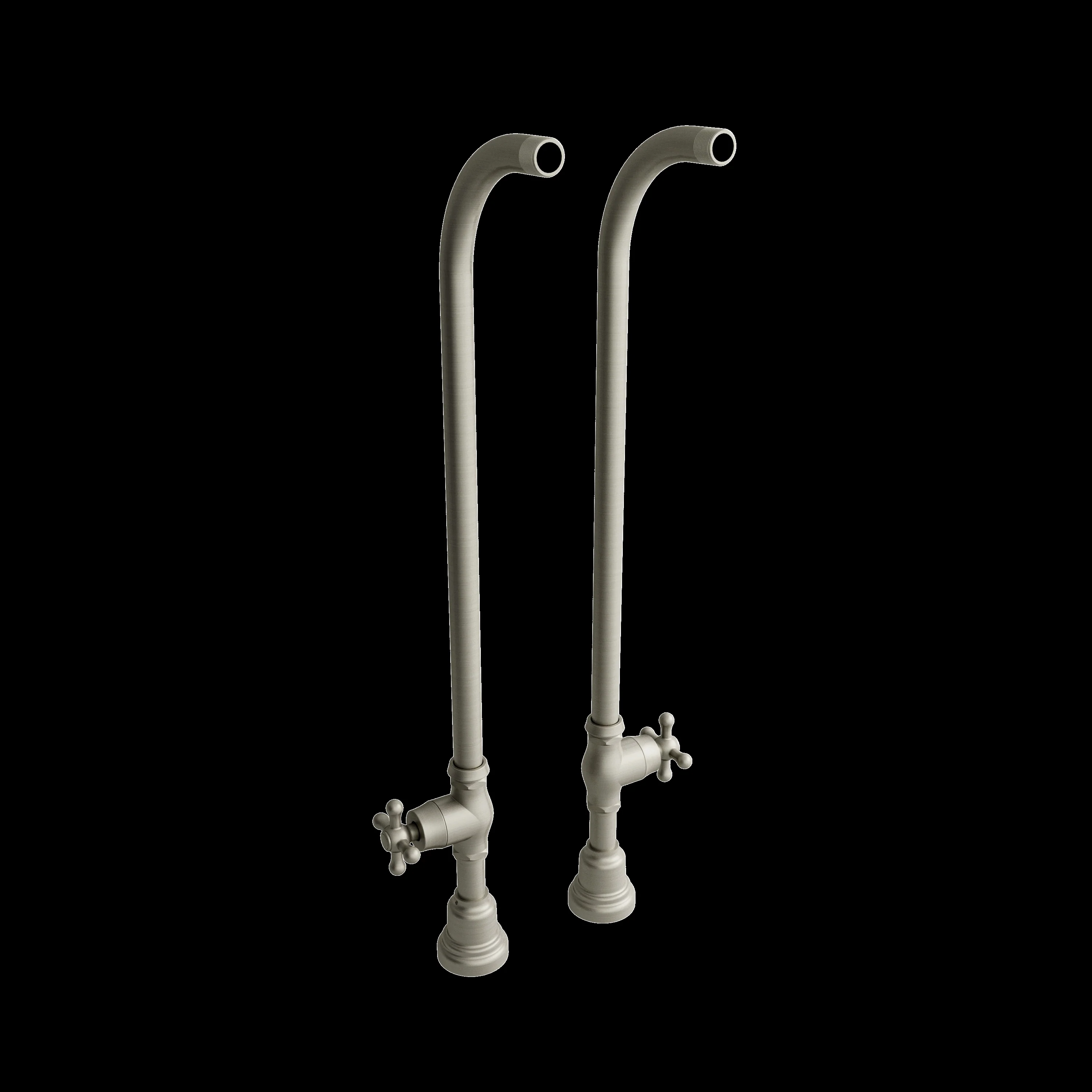 Riobel TU44 30" Floor Mount Riser Pair With Stop Valves