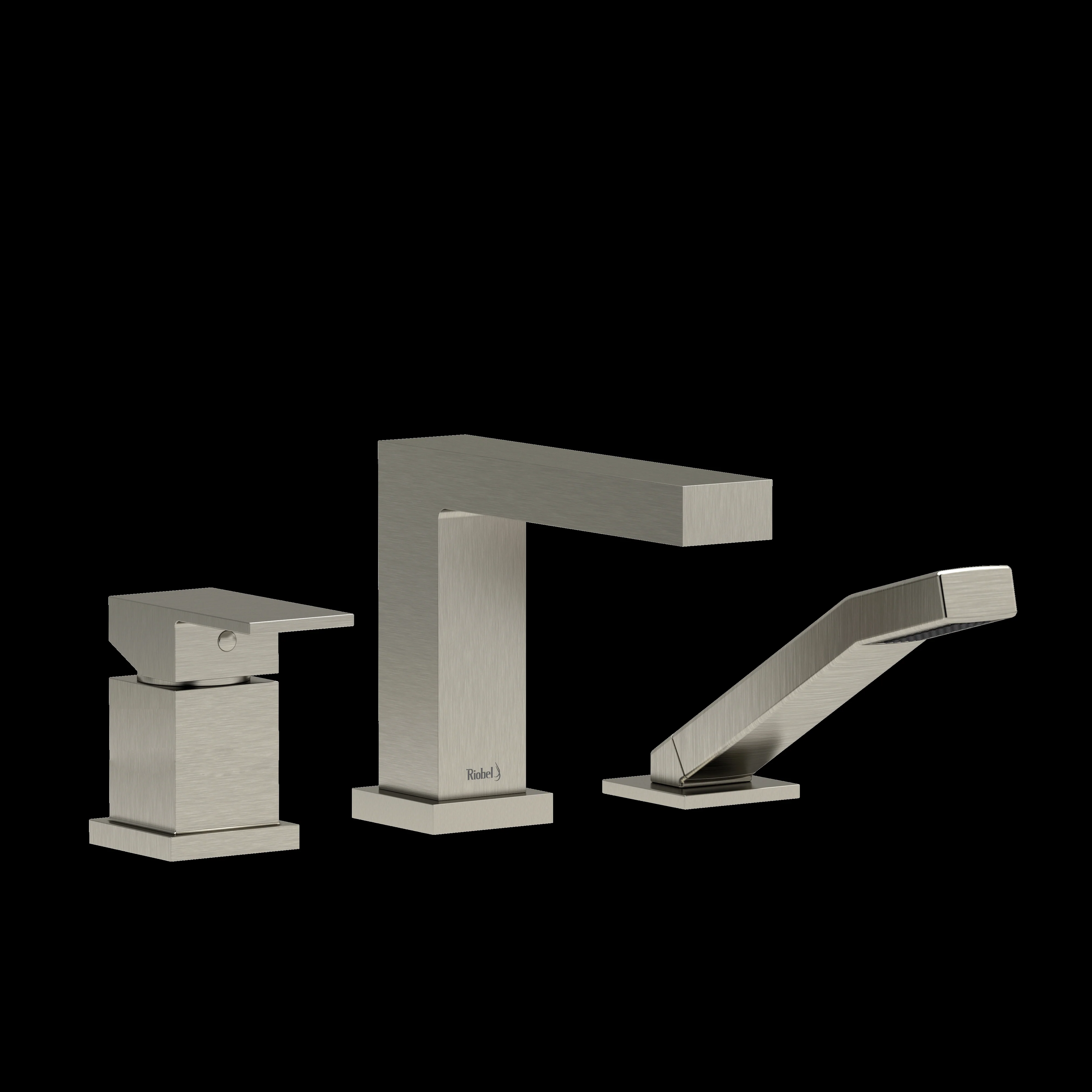 Riobel TUS16 Kubik 3-Hole Deck Mount Tub Filler Trim - Image 2